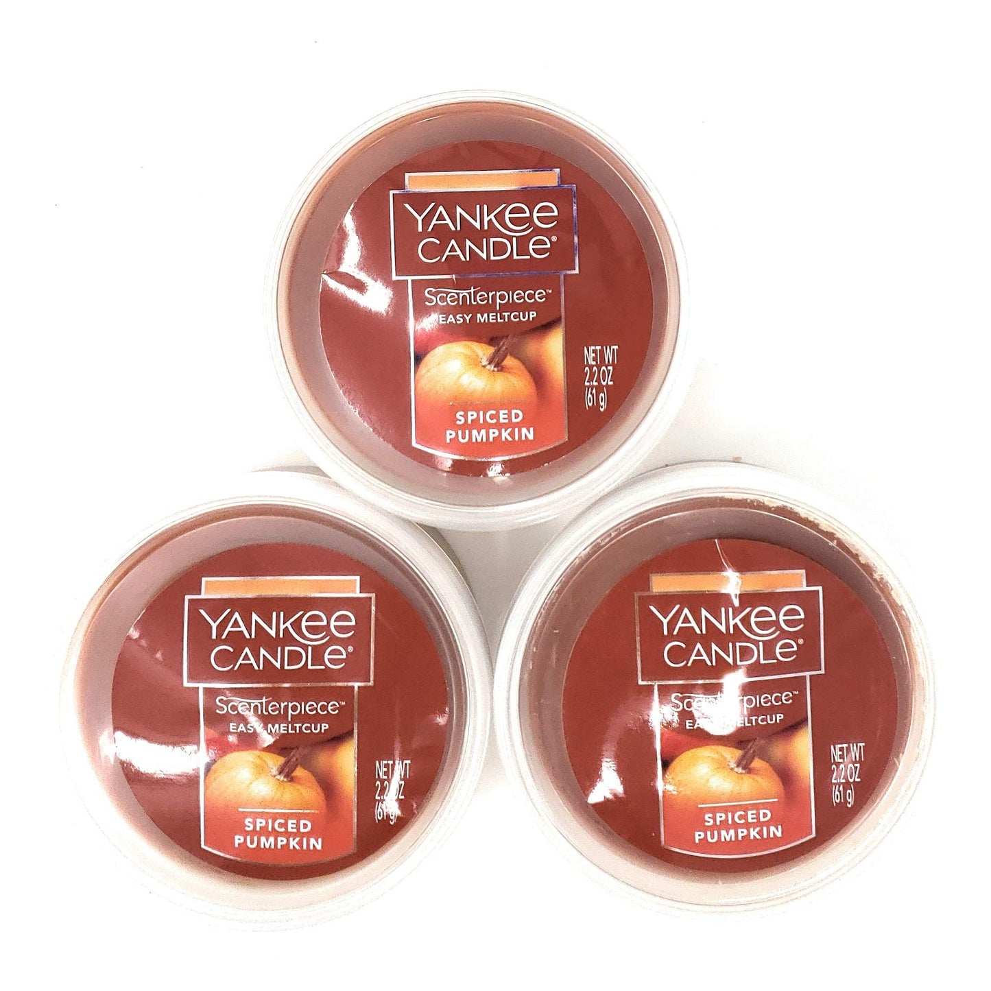 Yankee Candle Spiced Pumpkin Scented Scenterpiece Easy Meltcups Bundle - Set of 3 - Medaid International