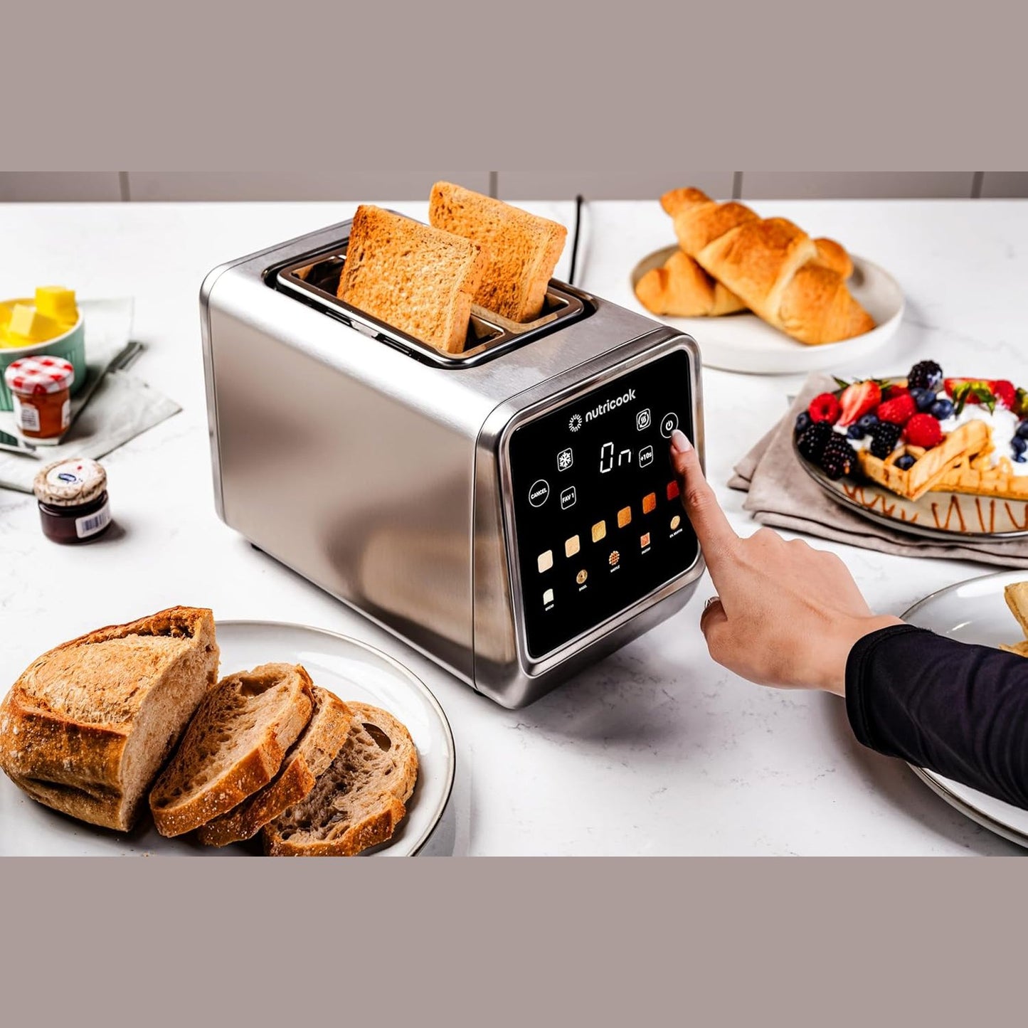 2 Slice Smart Toaster, Touch Screen - Medaid International