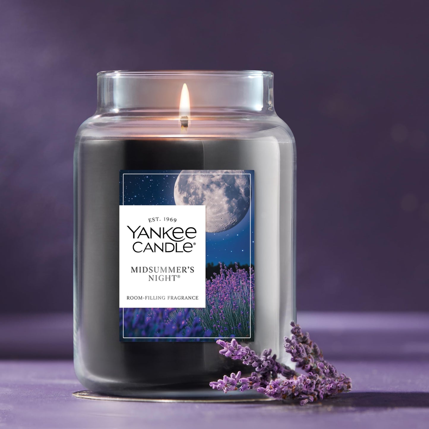 Yankee Candle Mid Summer's Night Scented Candle, 22oz Large Jar with up to 150 Hour Burn, Giftable - Medaid International