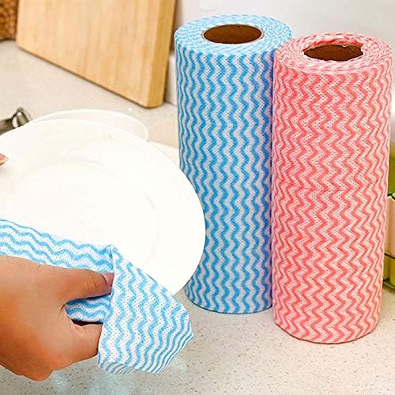 150Pcs/3Roll Reusable Cleaning Wipe, Household &Kitchen Towels