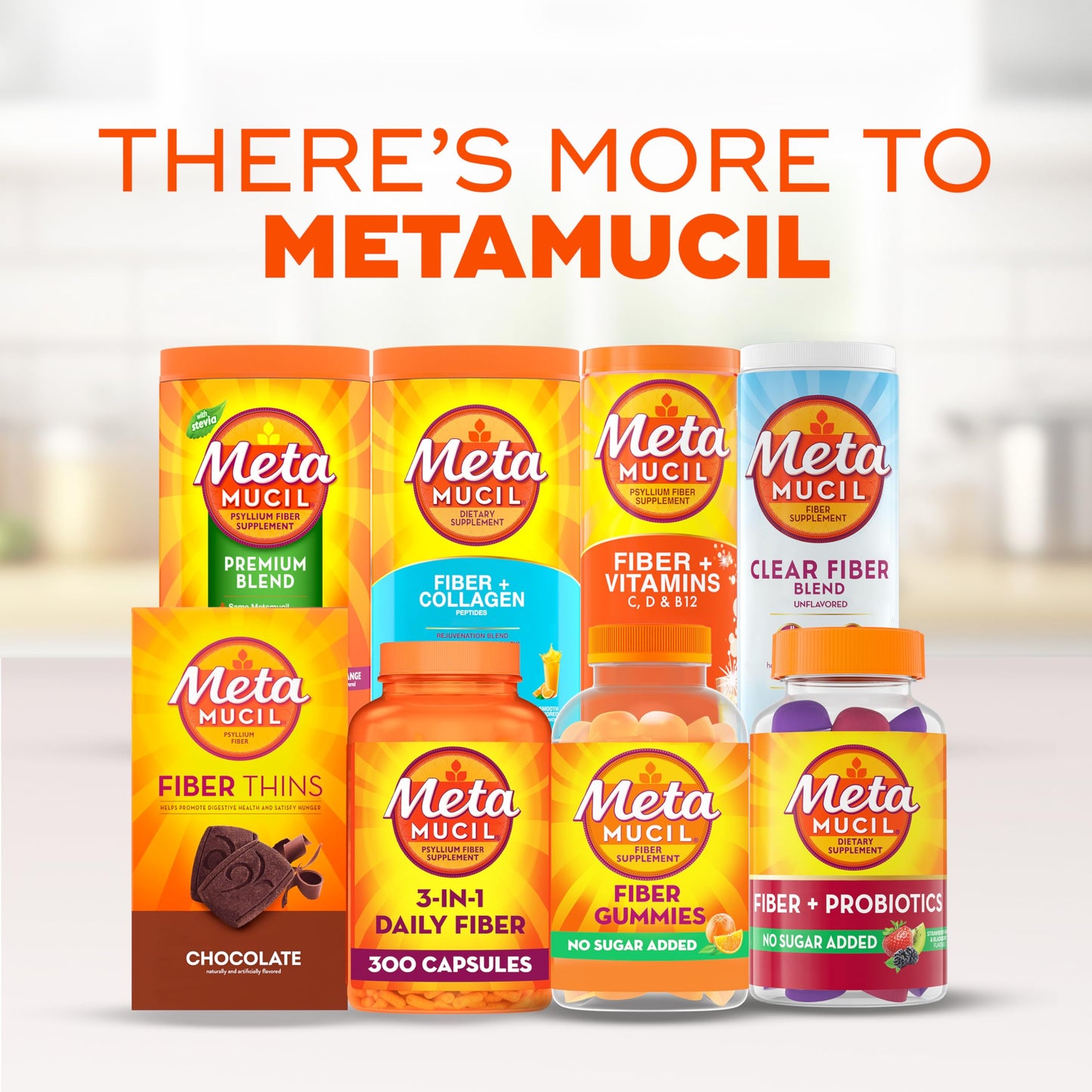 Metamucil Fiber Gummies for Adults, No Sugar Added Orange Flavor, 5g Prebiotic Plant Based Fiber Supplement Blend, 120 Count - Medaid International