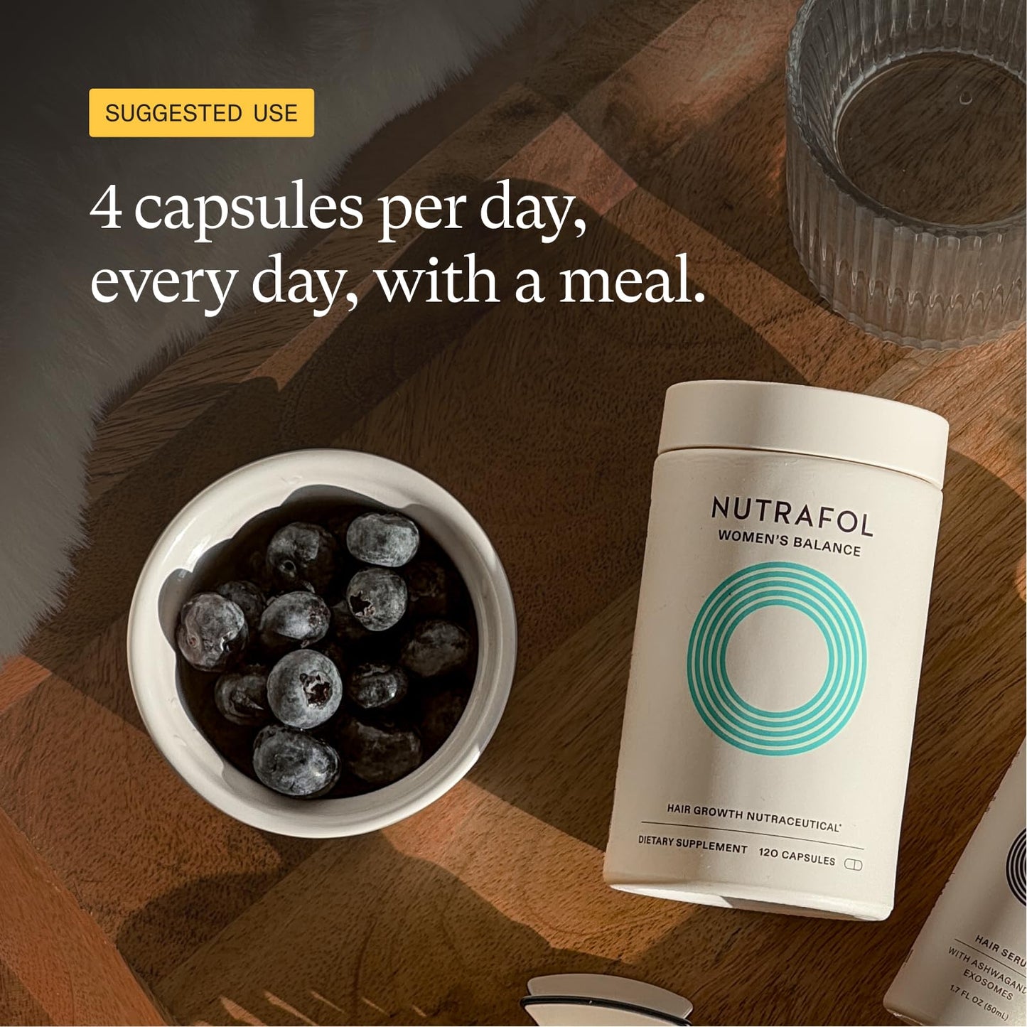 Nutrafol Women's Balance Hair Growth Supplements, Ages 45 and Up, Clinically Proven for Visibly Thicker Hair and Scalp Coverage, Dermatologist Recommended - 1 Month Supply - Medaid International