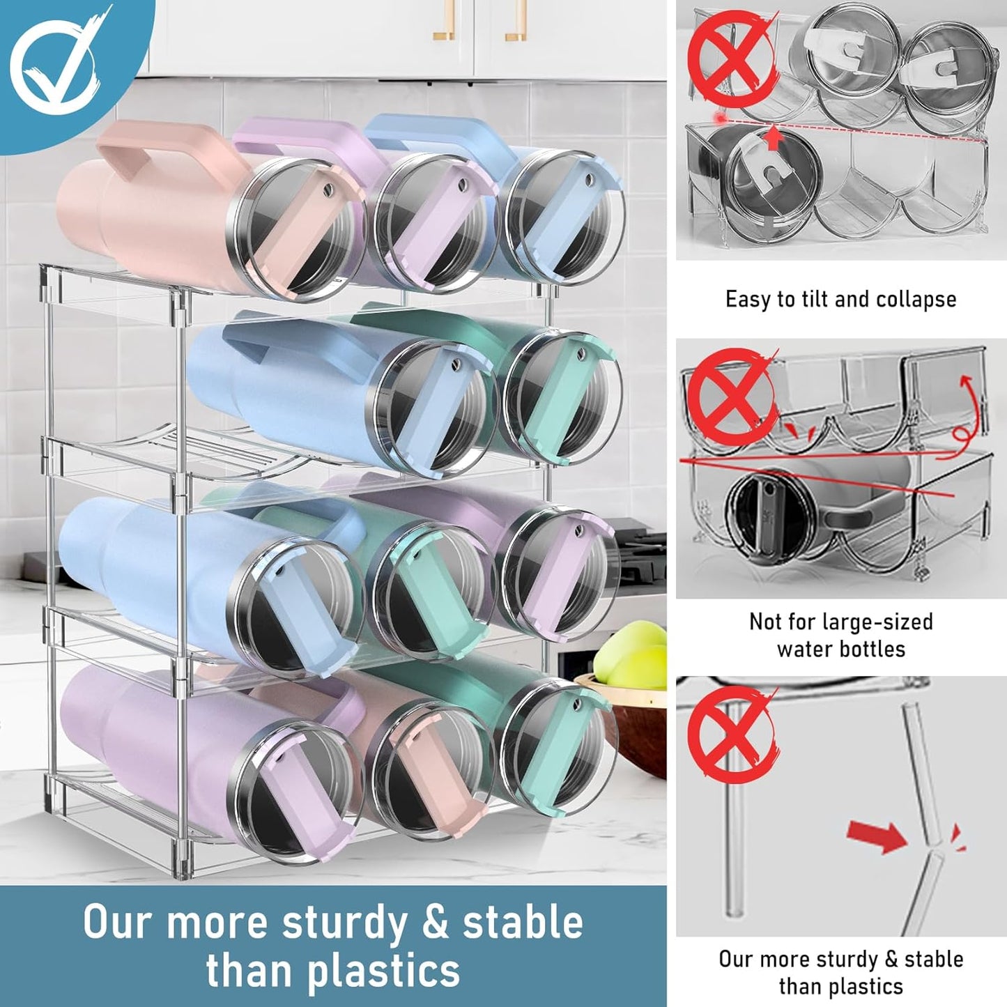 Water Bottles Organizer Stand - Medaid International