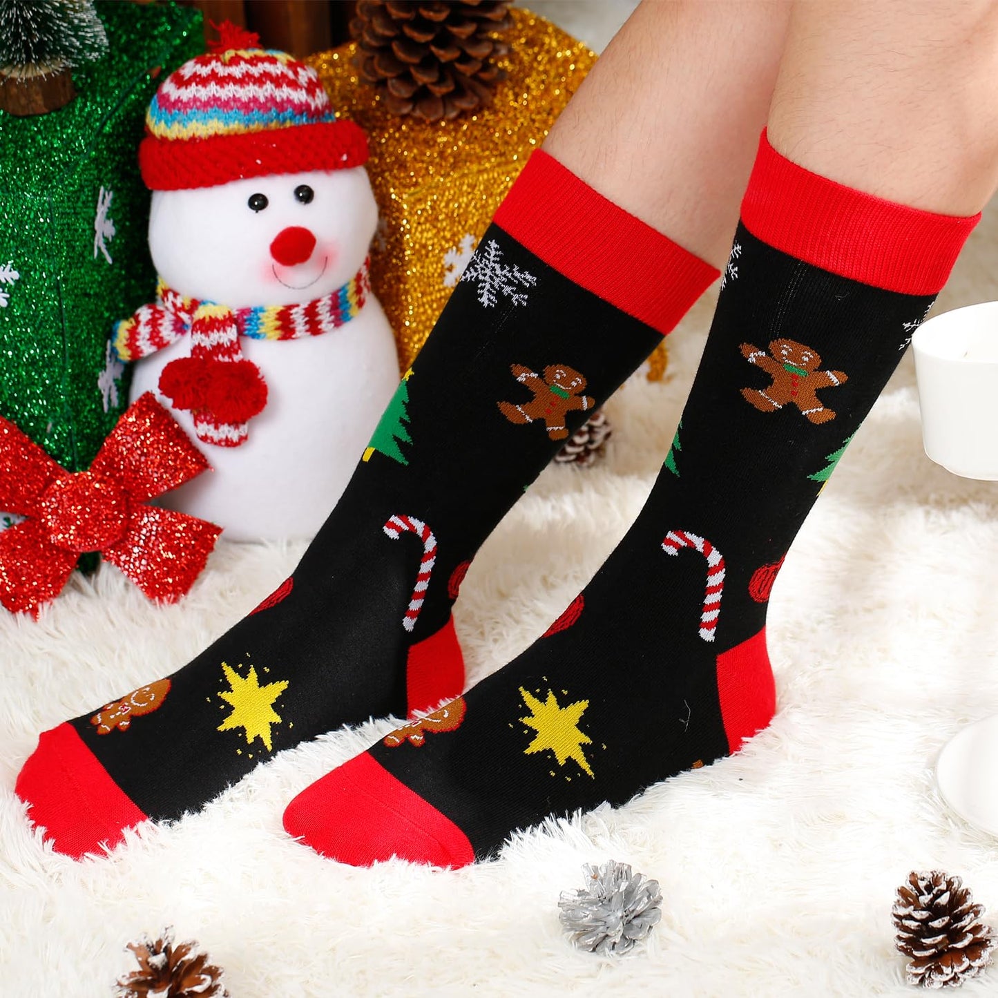 YEXIPO Funny Christmas Socks For Men Women Crew Socks Unisex Novelty Christmas Gifts - Medaid International