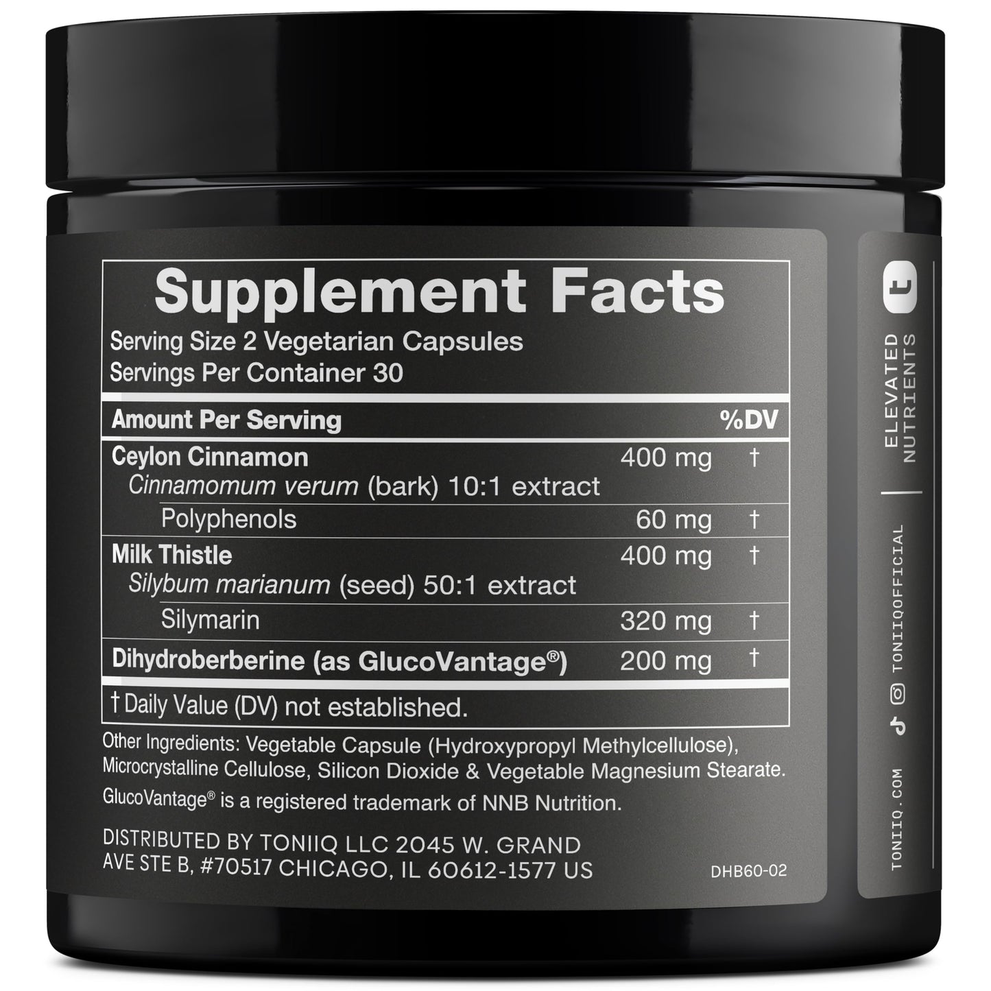 Dihydroberberine Supplement - Ultra High Potency 1,000mg Formula with GlucoVantage, 10:1 Ceylon Cinnamon & 50:1 Milk Thistle - Third-Party Lab Tested - Medaid International