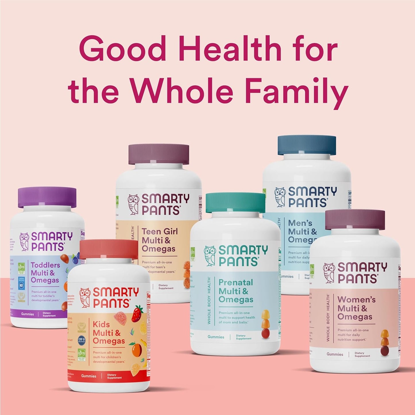 SmartyPants Women's Multivitamin Gummies, Sugar Free: Biotin, Methylfolate, Omega 3 (ALA), Vitamin D3, C, Vitamin B12, B6, Vitamin A, K & Zinc, Gluten Free, 60 Count (20 Day Supply) - Medaid