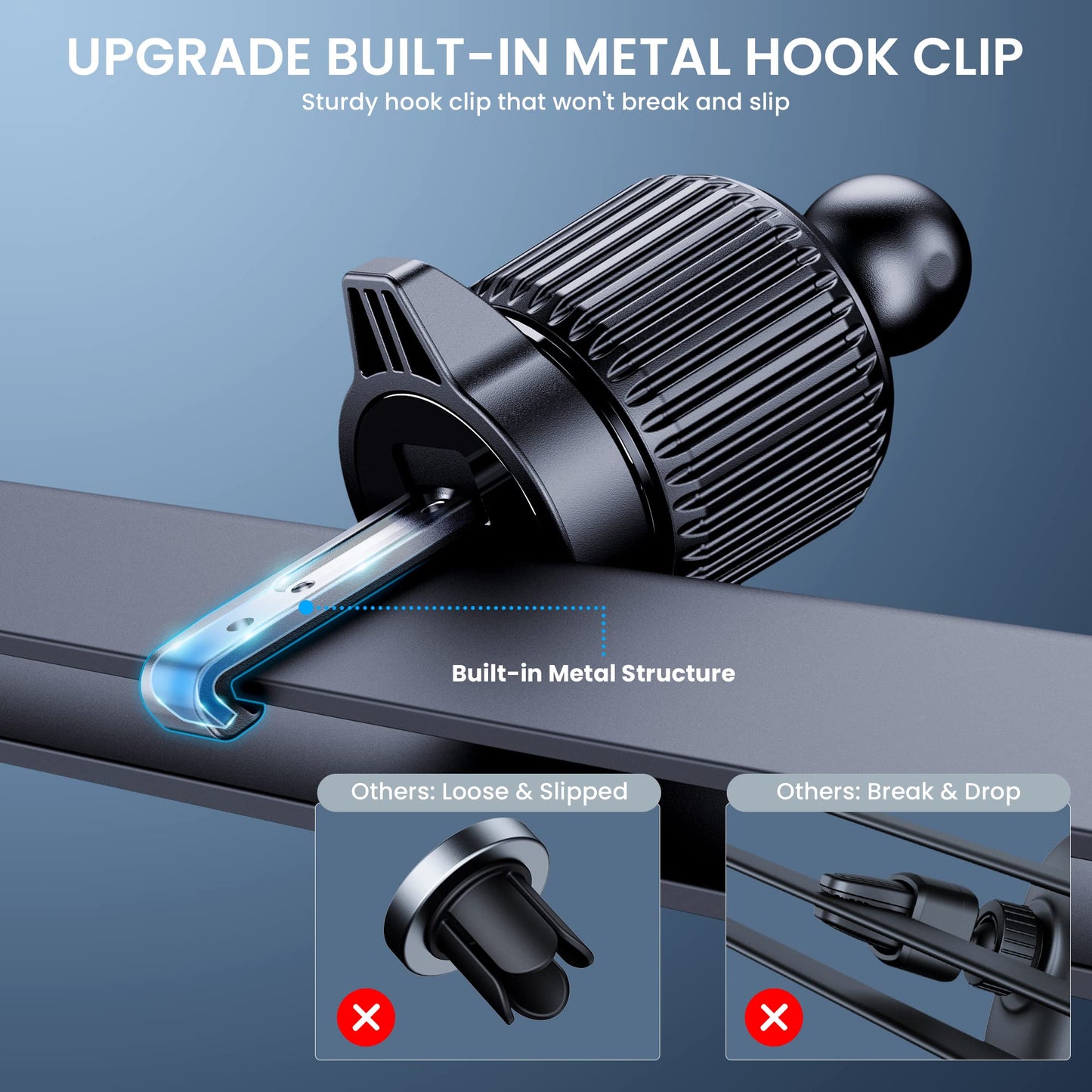 BIPOPIBO Phone Mount for Car Holders Cell Phon Holder Hands Free Phone Stand for Car Vent Automobile Mount Fit iPhone Android Smartphoe Universal Camera Mount - Medaid International