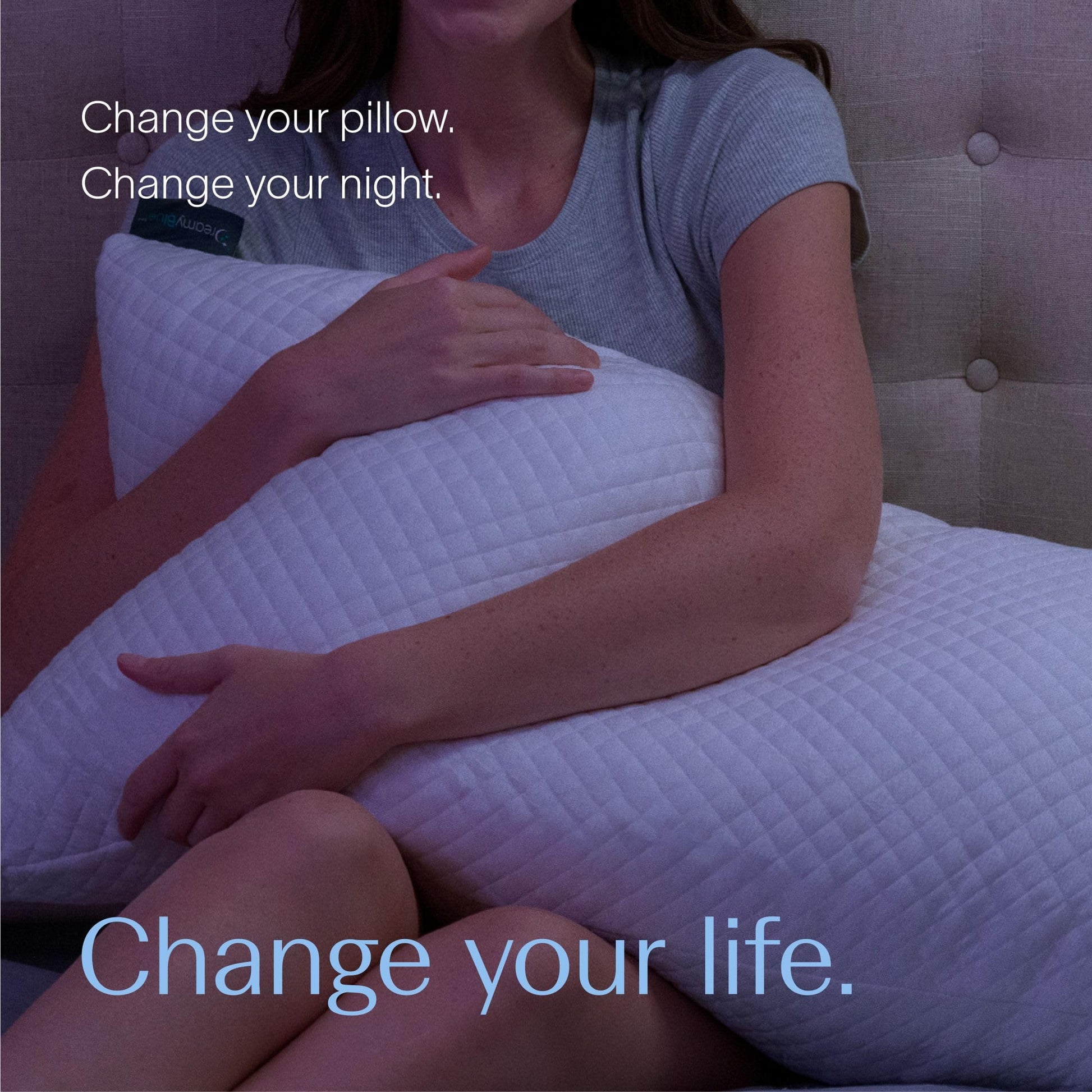 DreamyBlue Signature Pillow w/Adjustable Loft β’ Shredded Memory Foam Fill β’ Neutral Alignment for Side, Back, and Stomach Sleepers β’ Washable Bamboo Rayon Cover β’ CertiPUR-US Certified Foam (Queen) - Medaid International