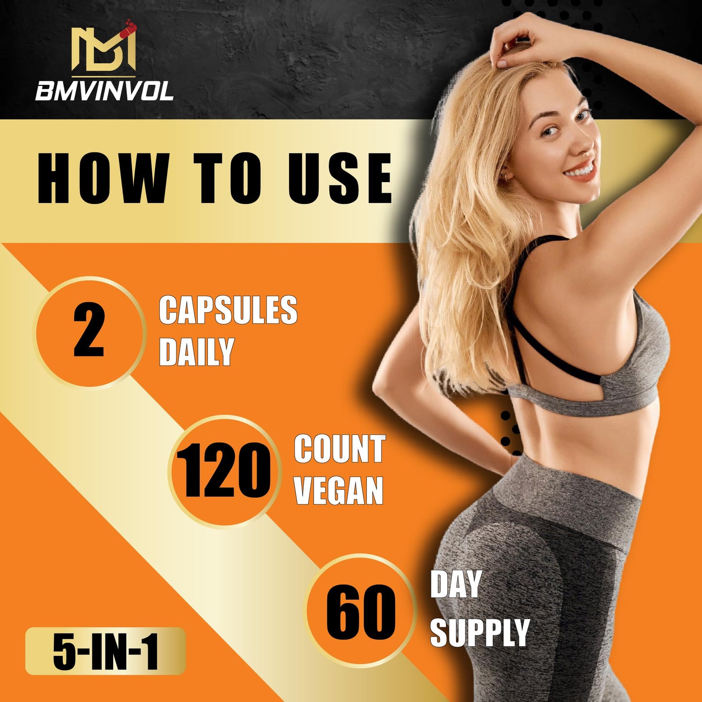 Berberine HCl Supplement, Ceylon Cinnamon and Turmeric Capsules, Green Tea and Bitter Melon Capsules - 120 Capsules for 2 Month Supply - Medaid International