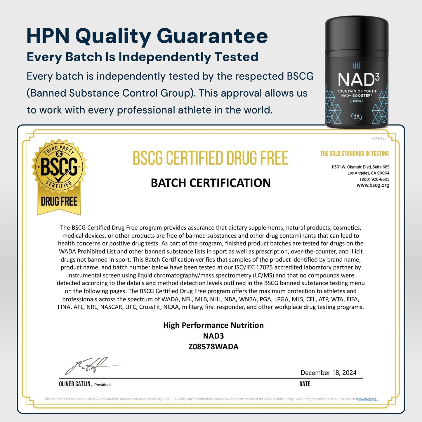 HPN NAD3 Clinical NAD+ Booster, Cellular Health & Natural Energy - NAD Supplement for Healthy Aging, Metabolic Support, NRF2 & Longevity, Nicotinamide Riboside & NMN Alternative, 60ct, 30-Day Supply - Medaid International