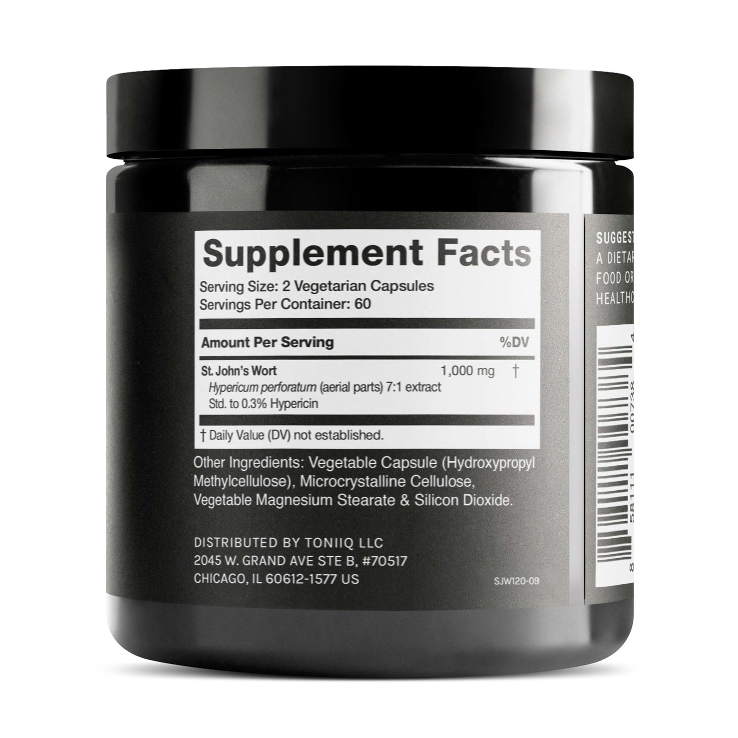 1,000mg Ultra High Strength St. John's Wort Capsules (Non-GMO) - 7X Concentrated Extract - 0.3% Hypericin - Highly Purified and Bioavailable - 120 Capsules - Medaid International