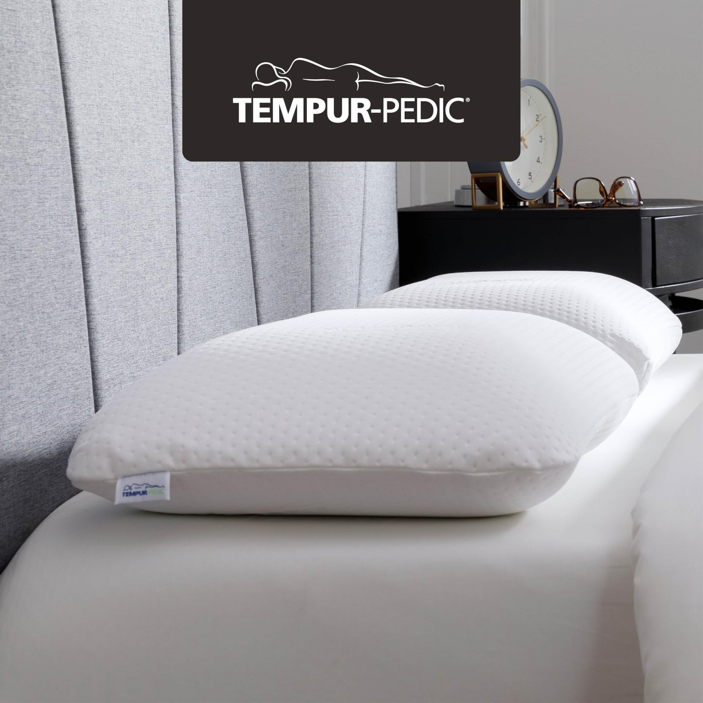Tempur-Pedic Memory Foam Symphony Pillow Luxury Soft Feel, Standard, White - Medaid International
