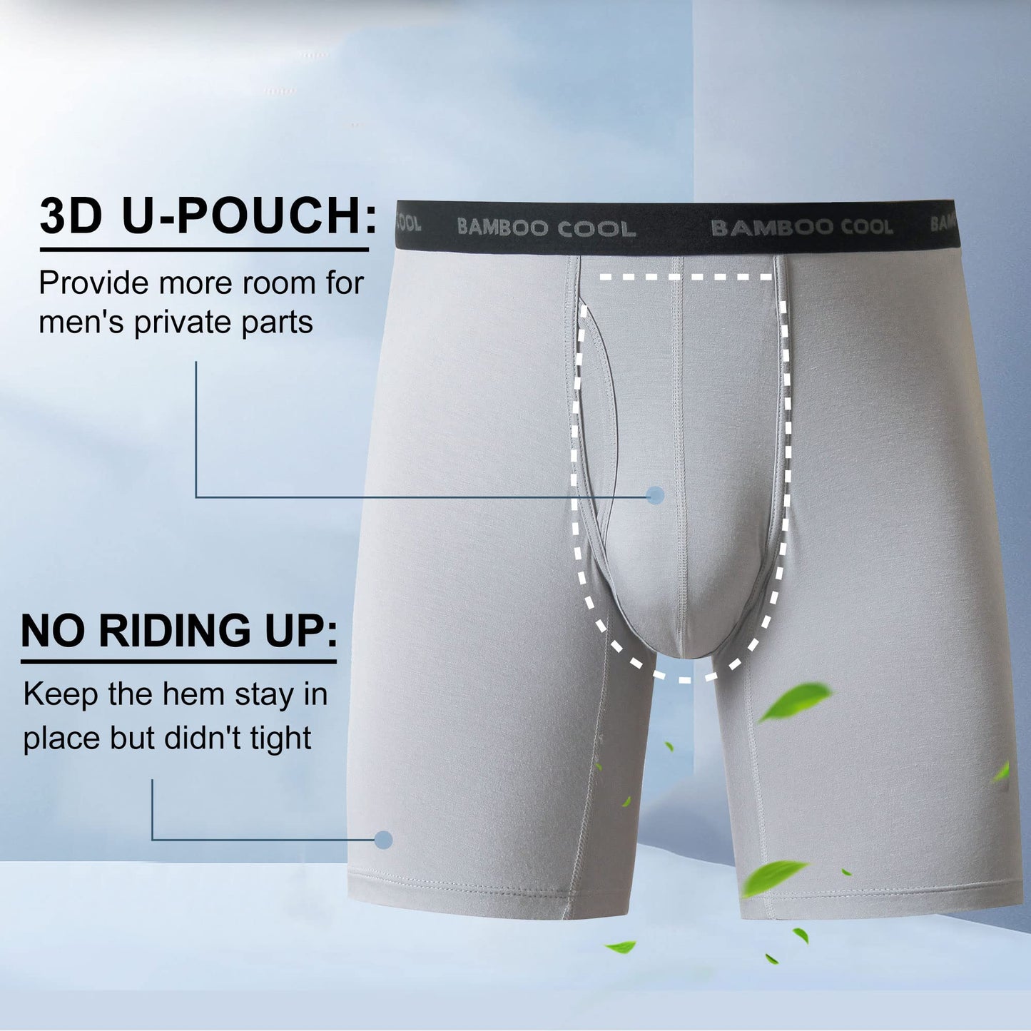 BAMBOO COOL Men's Ultra Breathable Underwear,No Riding Up Boxer Briefs with ComfortFlexible Waistband,Multipack - Medaid International