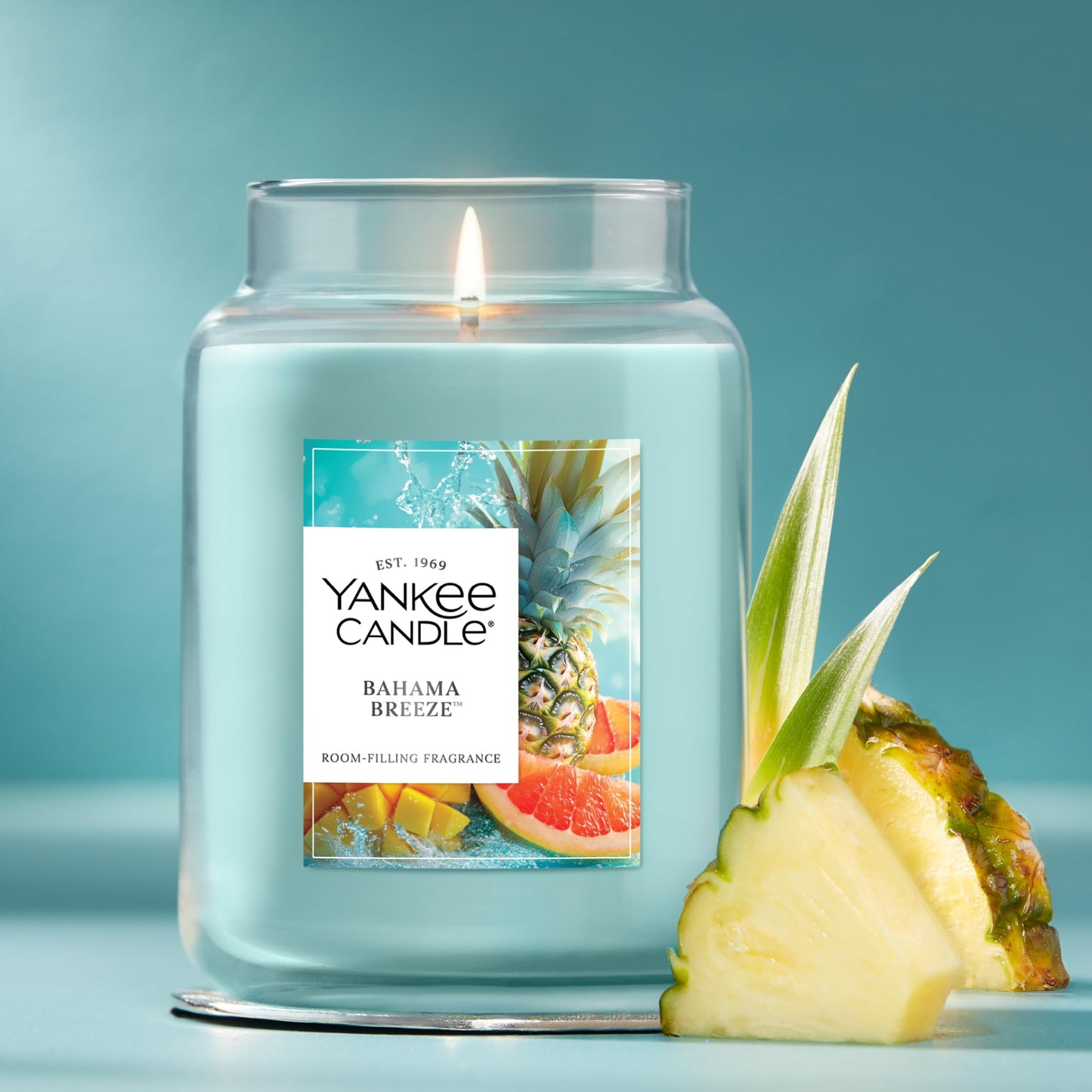 Yankee Candle Bahama Breeze Scented Candle, 22oz Large Jar with up to 150 Hour Burn Time, Giftable, Birthdays - Medaid International