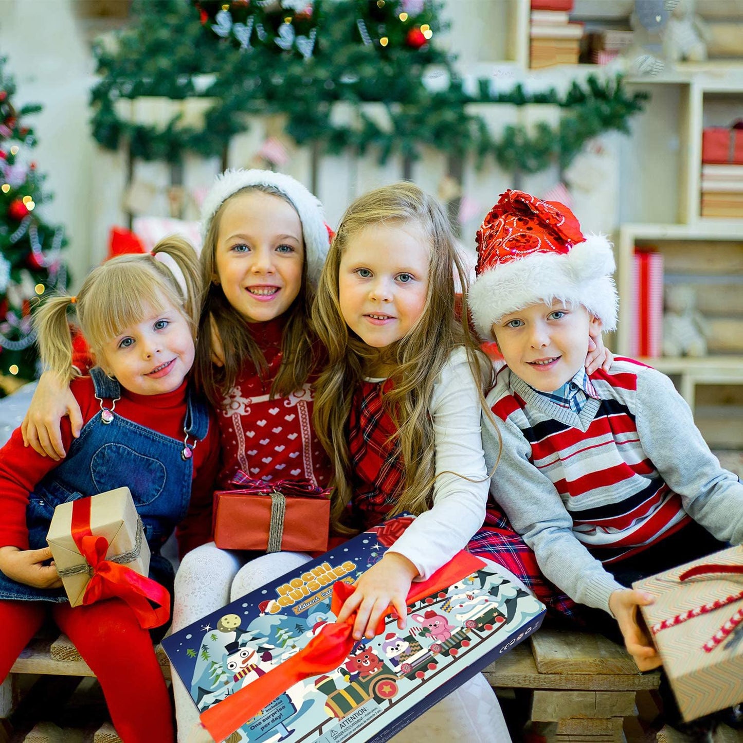 PANSHAN Mochi Squishies Advent Calendars 2025 Kawaii Christmas Countdown Toys Party Favors for Kids Gift for Christmas with 24pcs Different Cute Animal Toys for Girls Boys Xmas Countdown Calendar - Medaid International