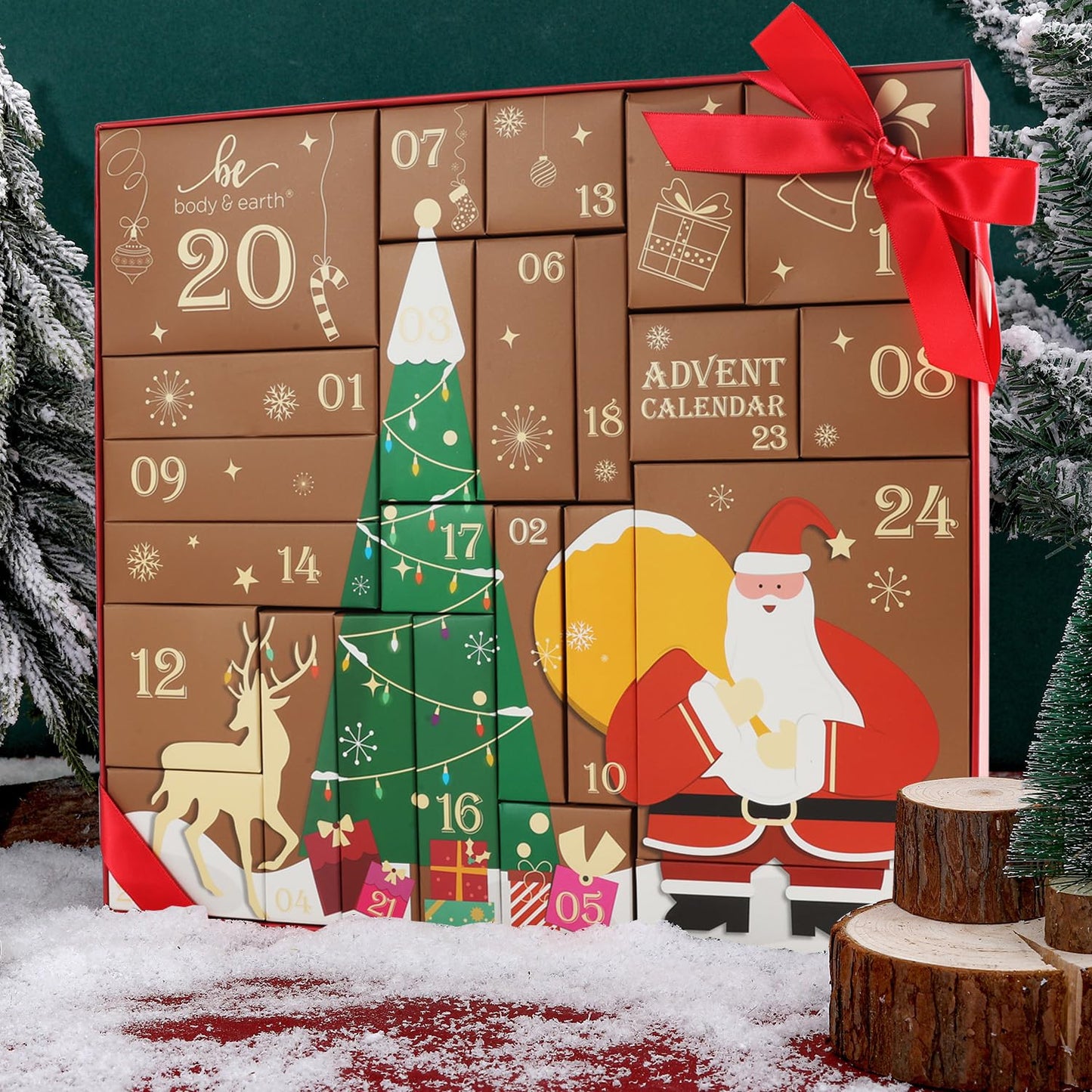 Advent Calendar 2025 BODY & EARTH Holiday Gifts for Women Christmas 24 Days of Beauty Countdow Calendar 24PCS 2025 Skincare Advent Calendar - Medaid International