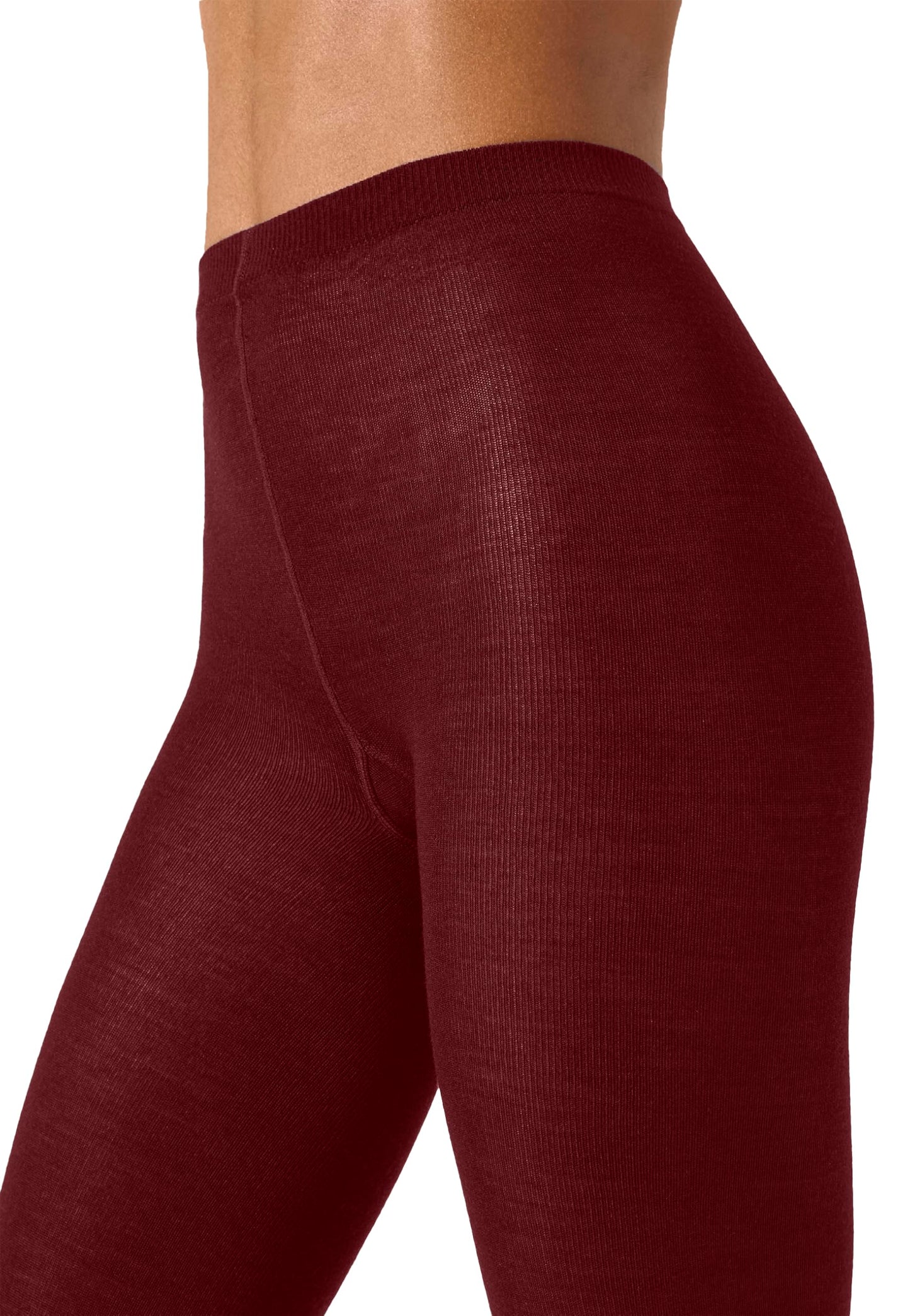 Wolford Merino Sheer Tights For Women Pantyhose Hosiery Soft Warm Wool Blend Luxurious Elegant Classic Versatile Legwear midnight red Red Small - Medaid International