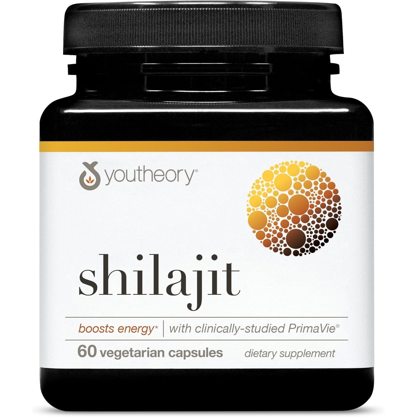 Youtheory Shilajit, Pure Himalayan Superfoood, Energy Support, 60 Vegetarian Capsules - Medaid International
