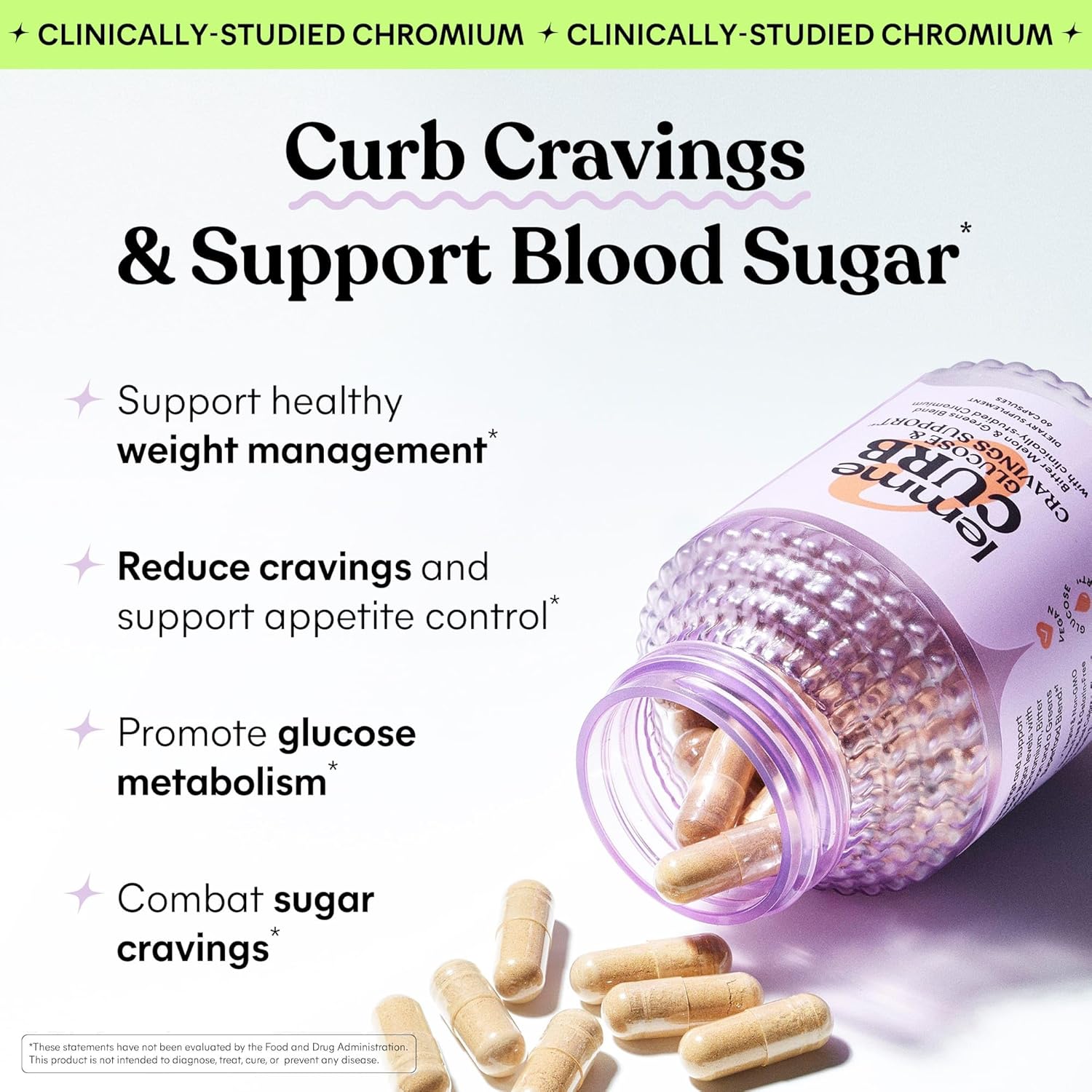 Lemme Curb Cravings Soft Chews - Reduce Appetite, Support Healthy Diet, Metabolism & Lean Body w/Clinically Studied Chromium, Gymnema & B12, No Added Sugar, Mixed Berry, 60 count - Medaid International