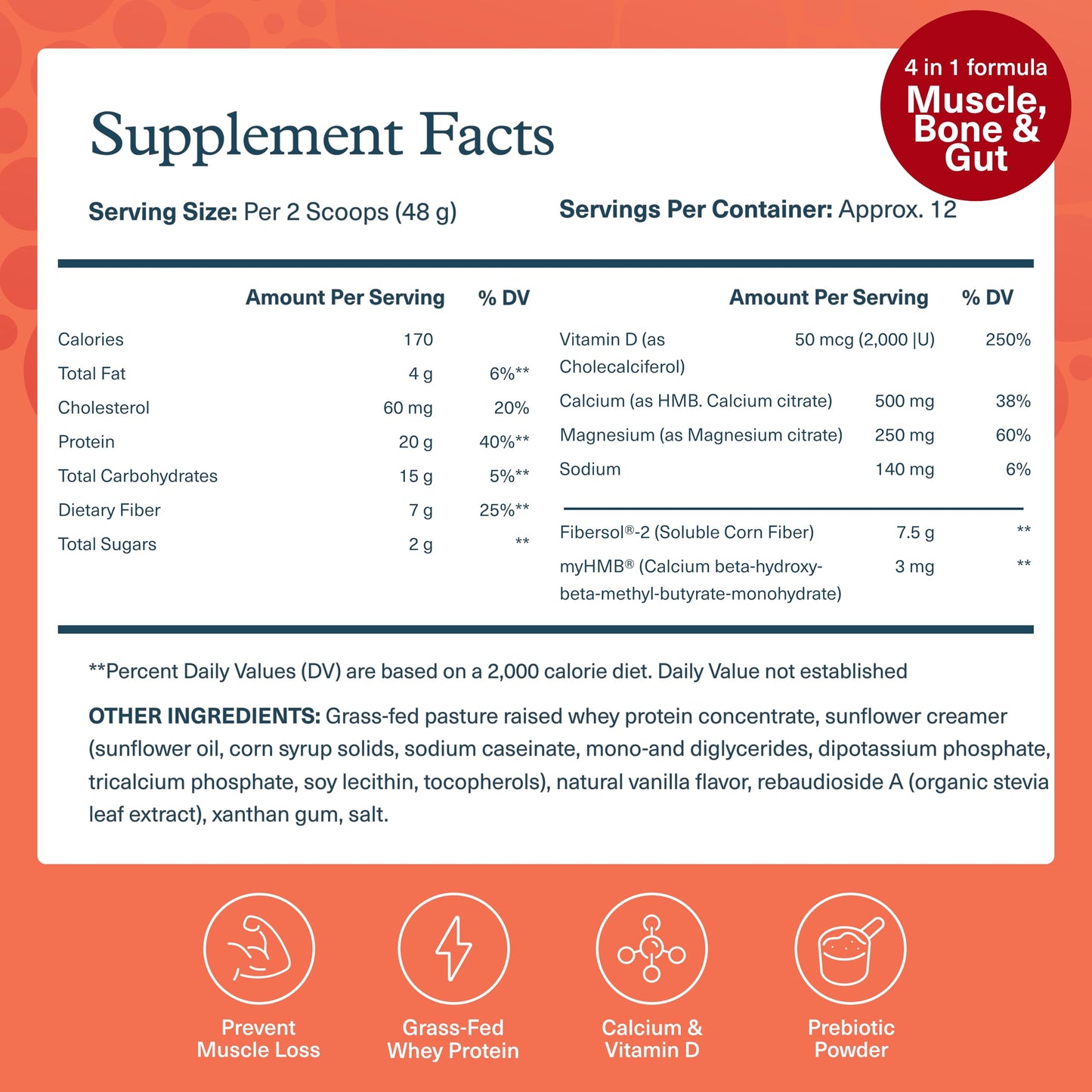 Youtheory Muscle Guard Protein GLP-1 Support - Whey Protein Powder Supplement - for GLP-1 Users - Supports Muscle & Bone - with myHMB, Calcium & Vitamin D - 20.5 oz Powder - Medaid International