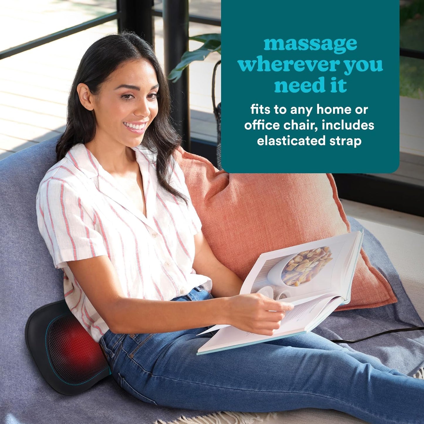 Portable Shiatsu Pillow + Soothing Heat - Medaid International