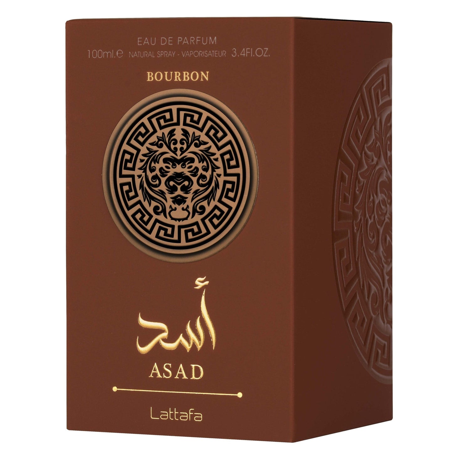 Lattafa Asad Bourbon for Unisex Eau de Parfum Spray, 3.4 Ounce / 100 ml - Medaid International