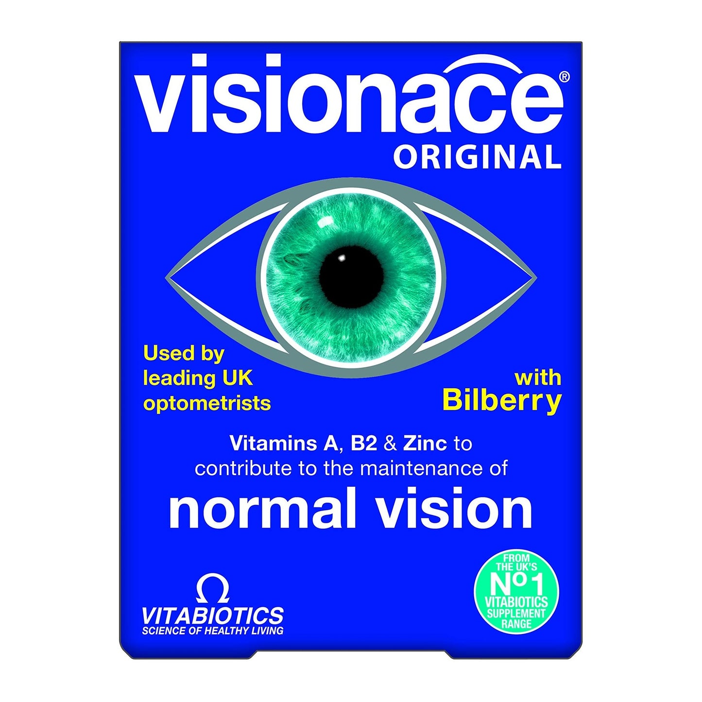 Vitabiotics Visionace Original - Nutritional Multivitamin for Normal Vision | Vitamins A, B2 and Zinc - 30 Tablets - Medaid International