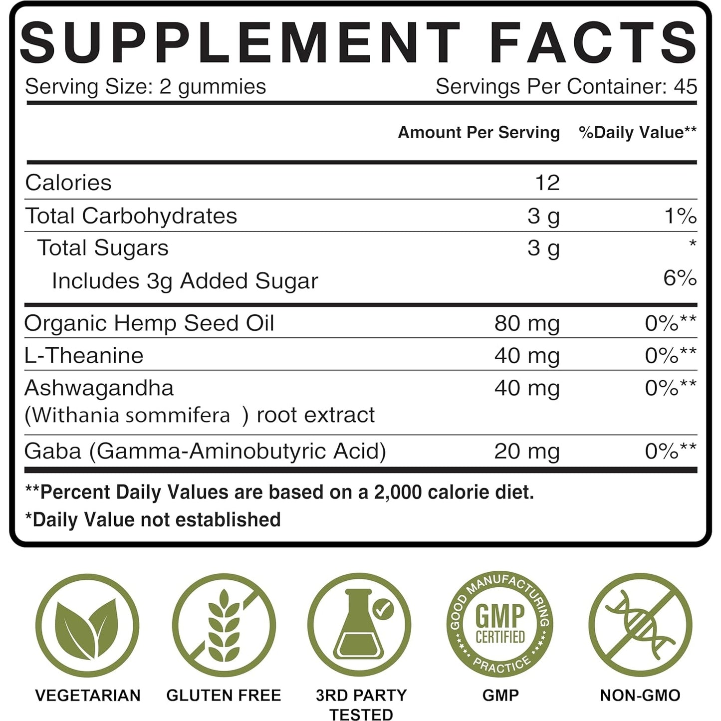 Hemp Gummies - Extra Strength - Great for Peace & Relaxation - Infused with Pure Hemp Oil, Ashwagandha - L-Theanine - Relaxing Supplement - Tasty Relief - 90 Gummies - Made in USA - Medaid International
