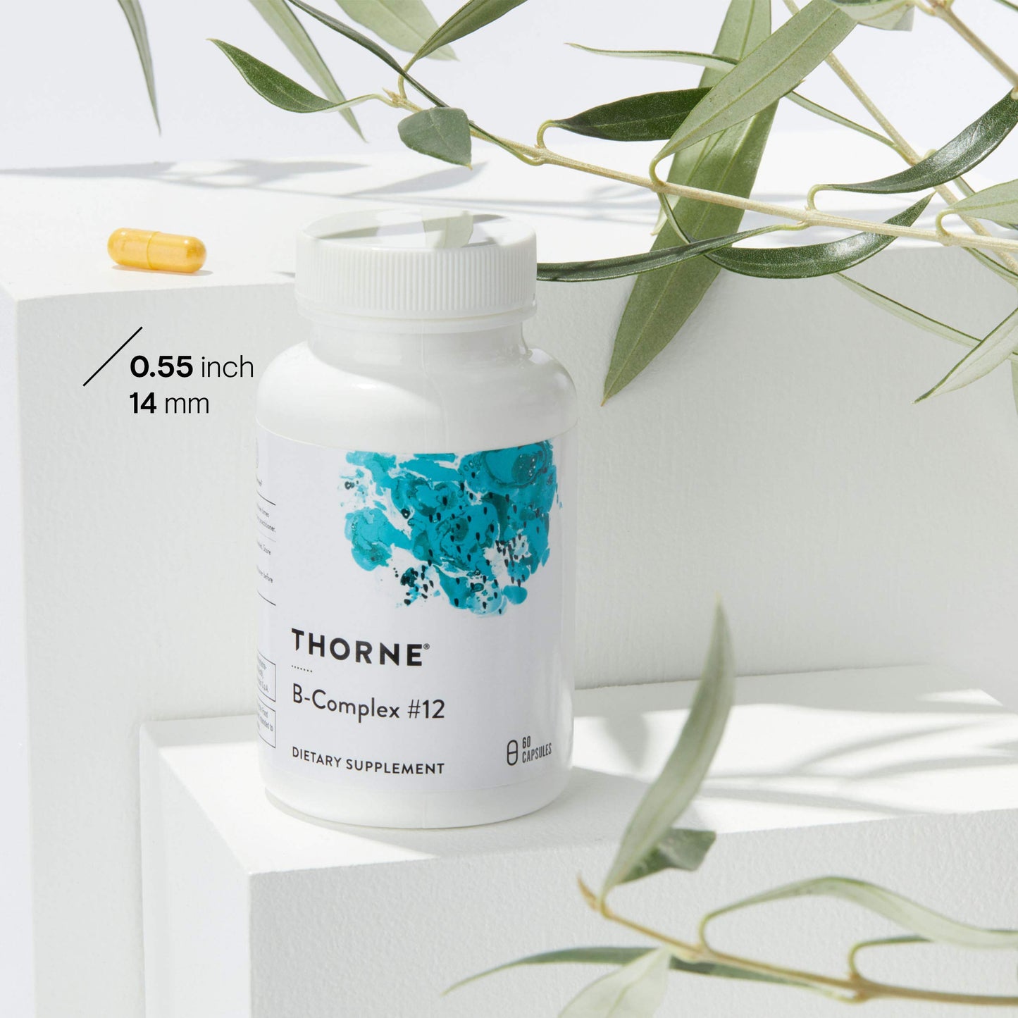 THORNE - B-Complex #12 - Vitamin B Complex with Active B12 and Folate - 60 Capsules - Medaid International