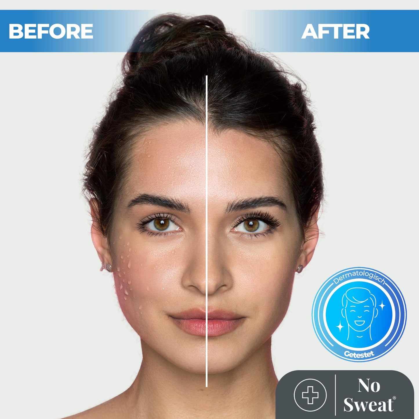 No Sweat Antiperspirant Gel 50 ML - Suitable Usage For Face-Neck-Nape Helps Prevent Excess Facial Sweating and Facial Shining-Suitable For Active Work and During Gym - Medaid International