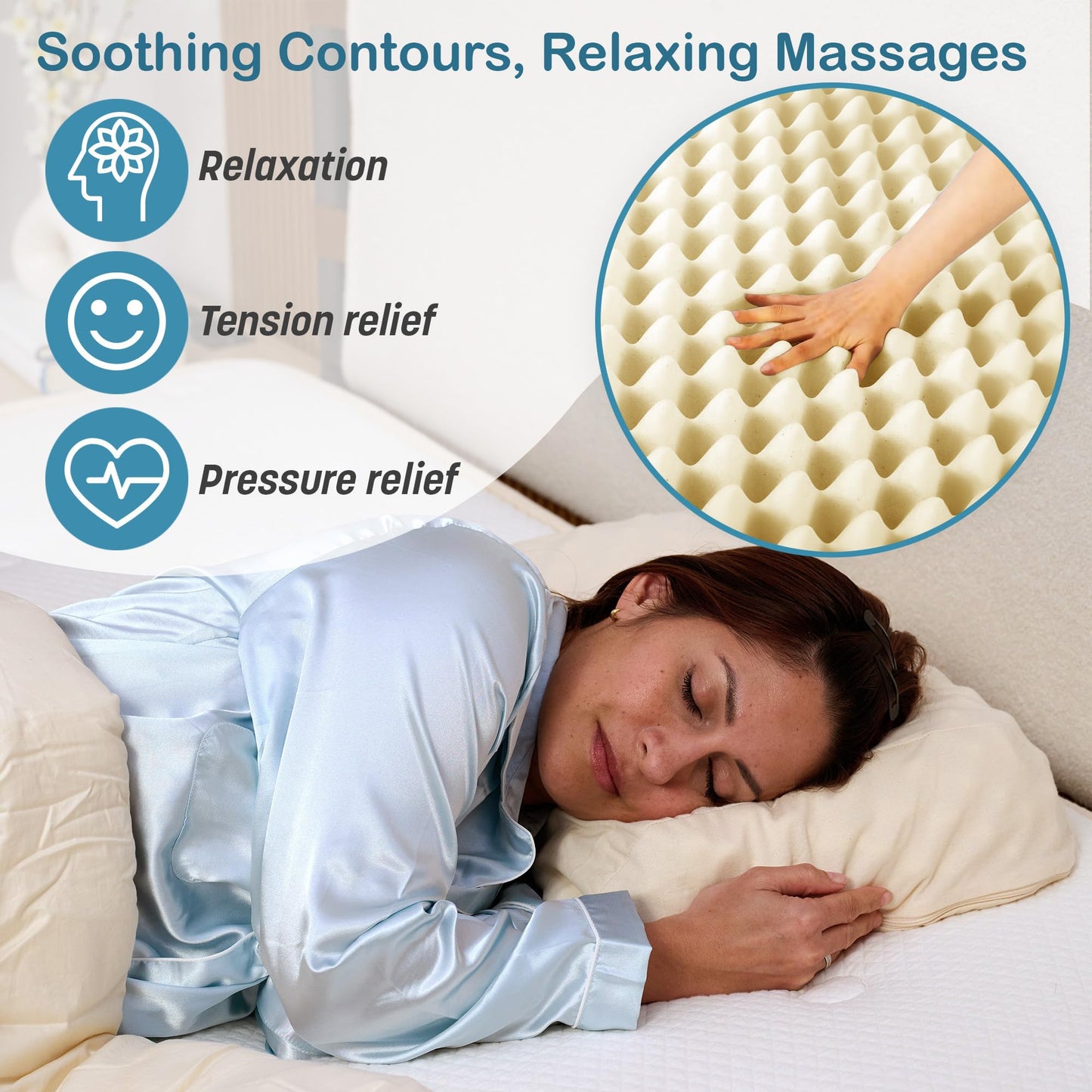 Organic Latex Convoluted Contour Pillow (Medium (55K)) - Medaid International
