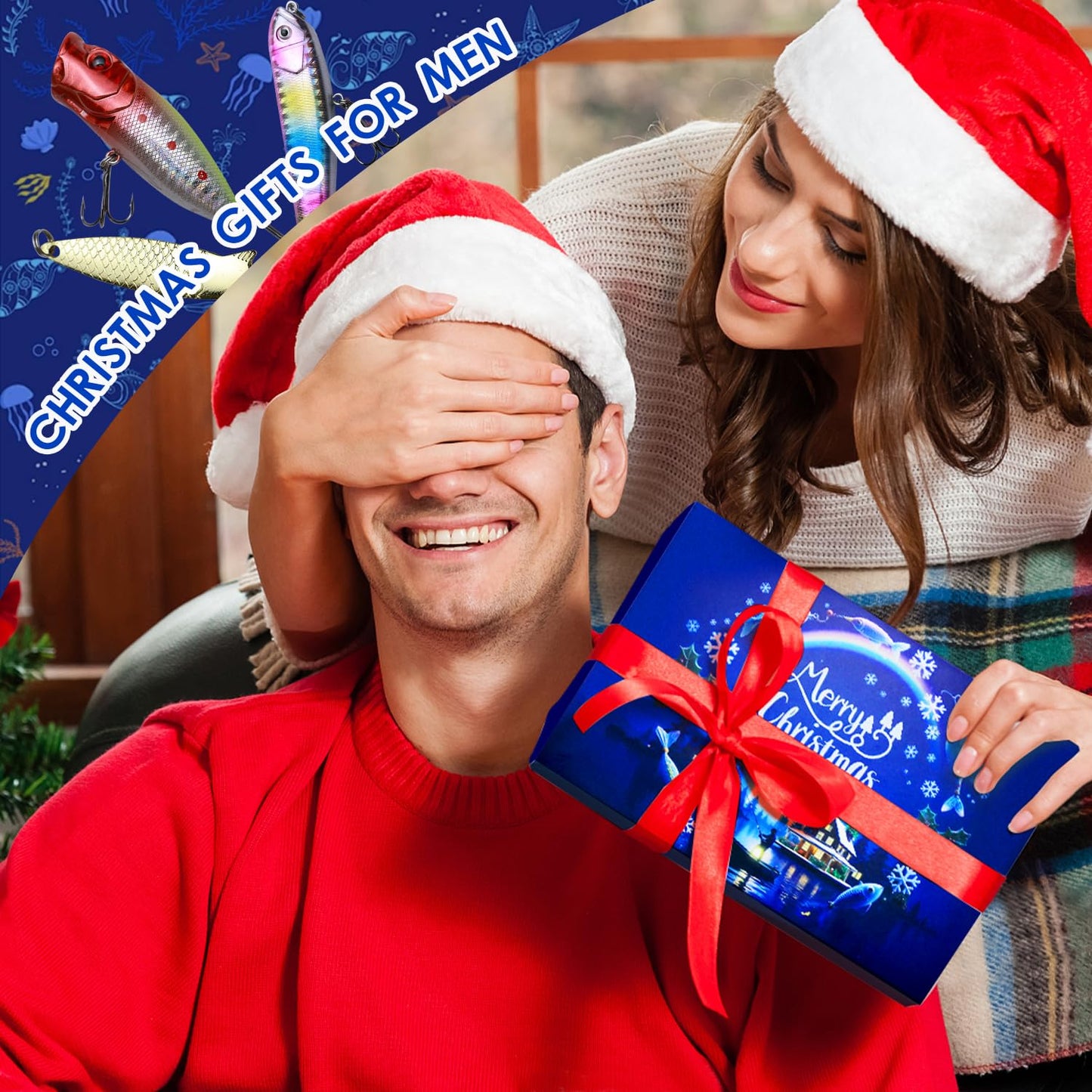 JIUYUDS Fishing Advent Calendar 2025 for Men, Adult Anglers, Teen Boys - 24 Days Christmas Countdown Calendar with Fishing Lures Set | Unique Xmas Gifts for Dad, Boyfriend, Fishermen - Medaid International