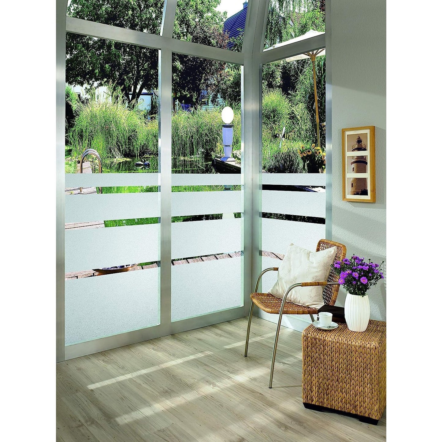 d-c-fix 346-0211 Self-Adhesive Privacy Glass Window Film, Milky, 17" x 78" Roll - Medaid International
