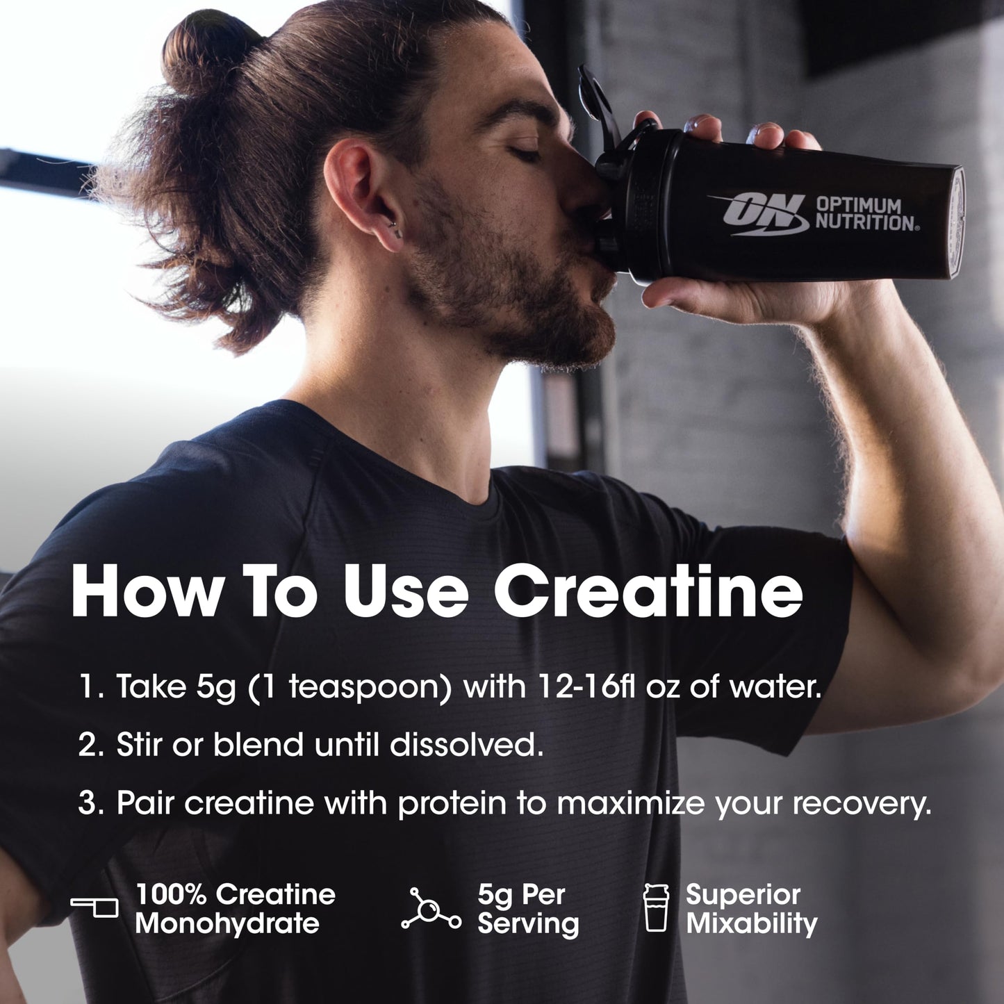 Optimum Nutrition Micronized Creatine Monohydrate Powder, Unflavored, 120 Servings, 600 Grams (Packaging May Vary) - Medaid International