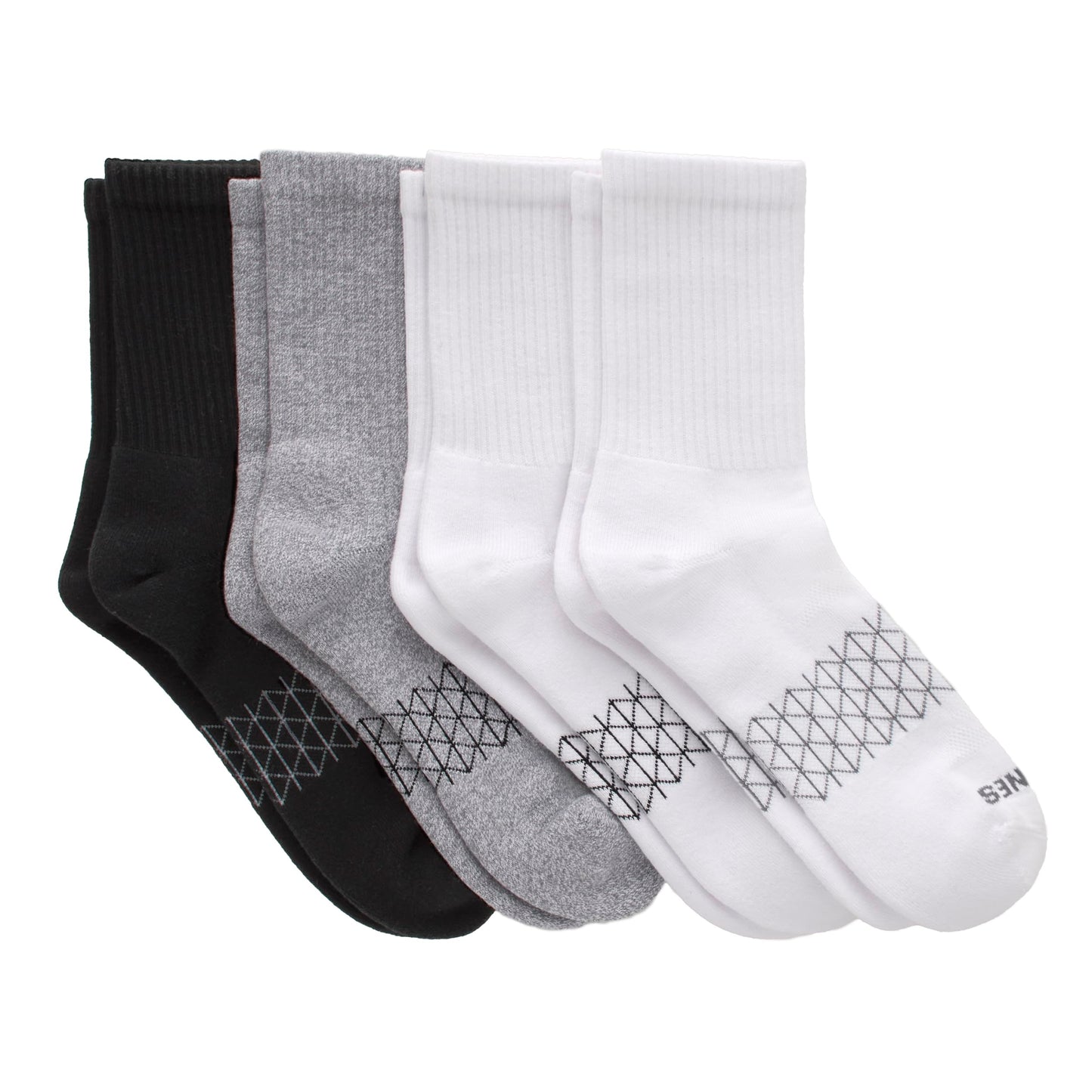 Hanes Women's Cushioned Crew Socks, Absolute Active Crew Socks for Women, Seamless Toe, 4-Pairs - Medaid International