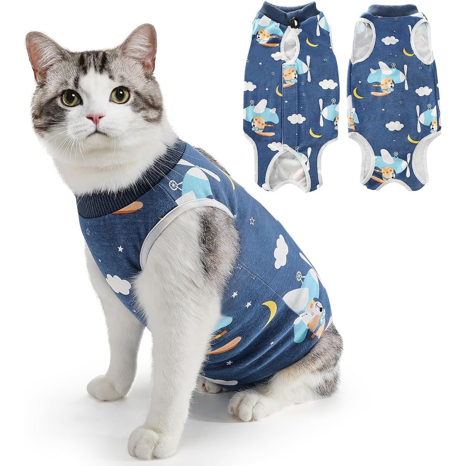 Diy Cat Onesie Cat In Baby Clothes Instead Of Cone Cat Surgery