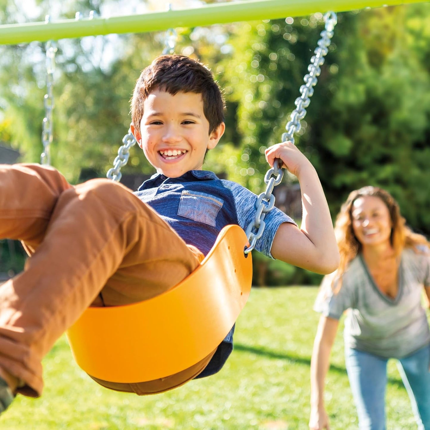 Two Feature Swing Set - Swing & Glider - Medaid International