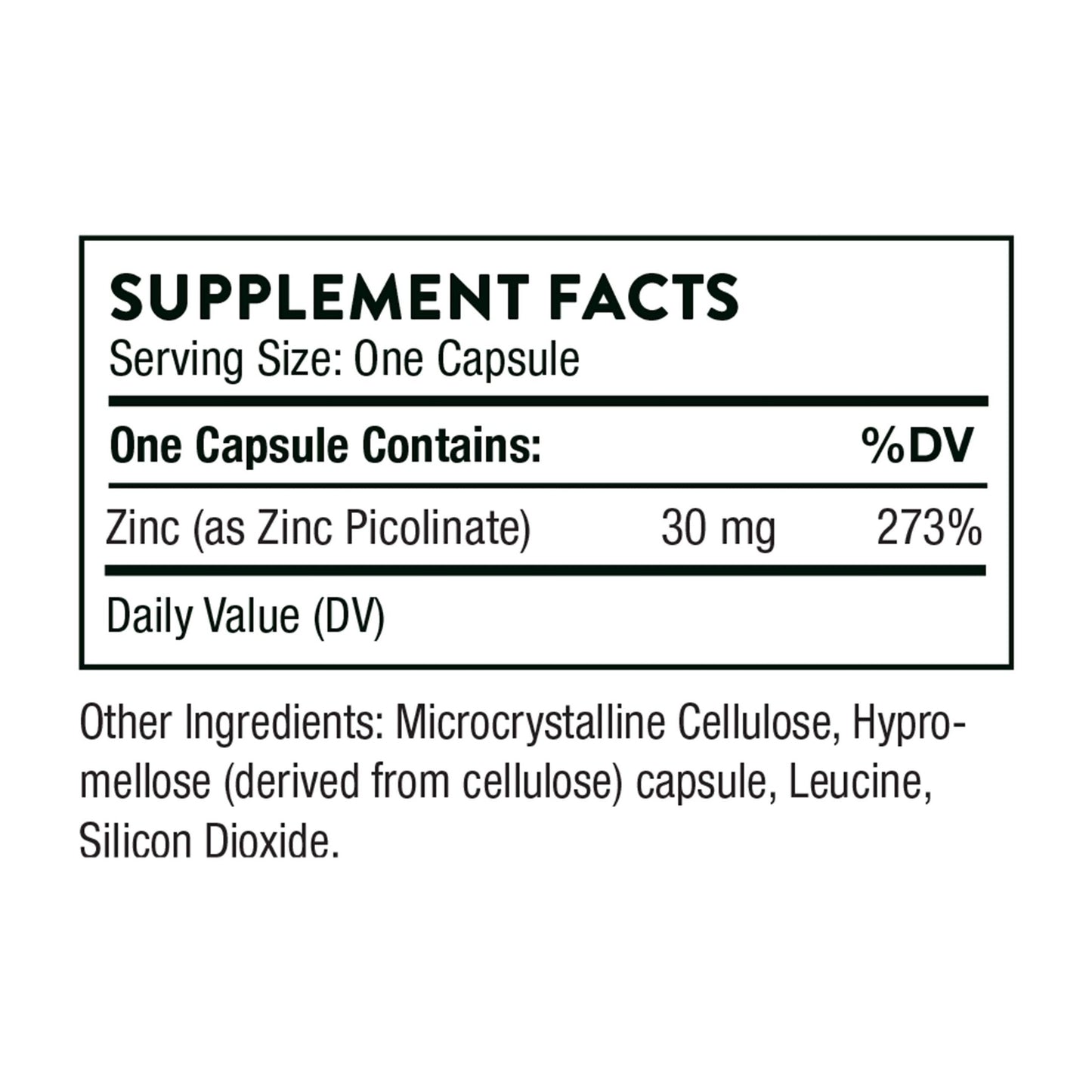 THORNE - Zinc Picolinate 30 mg - Well-Absorbed Zinc Supplement for Growth and Immune Function* - 60 Capsules - Medaid International