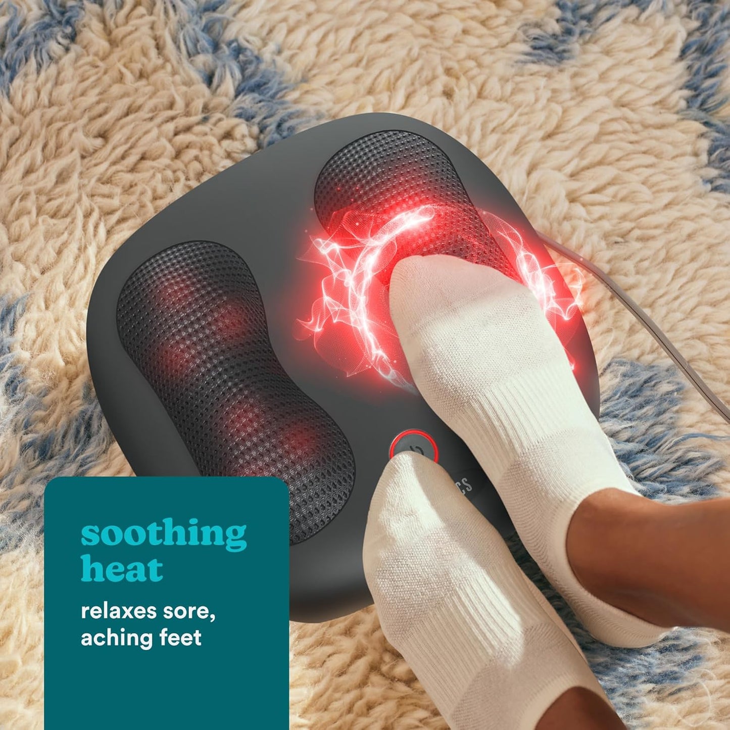 Dual Shiatsu Foot Massager + Heat - Medaid International