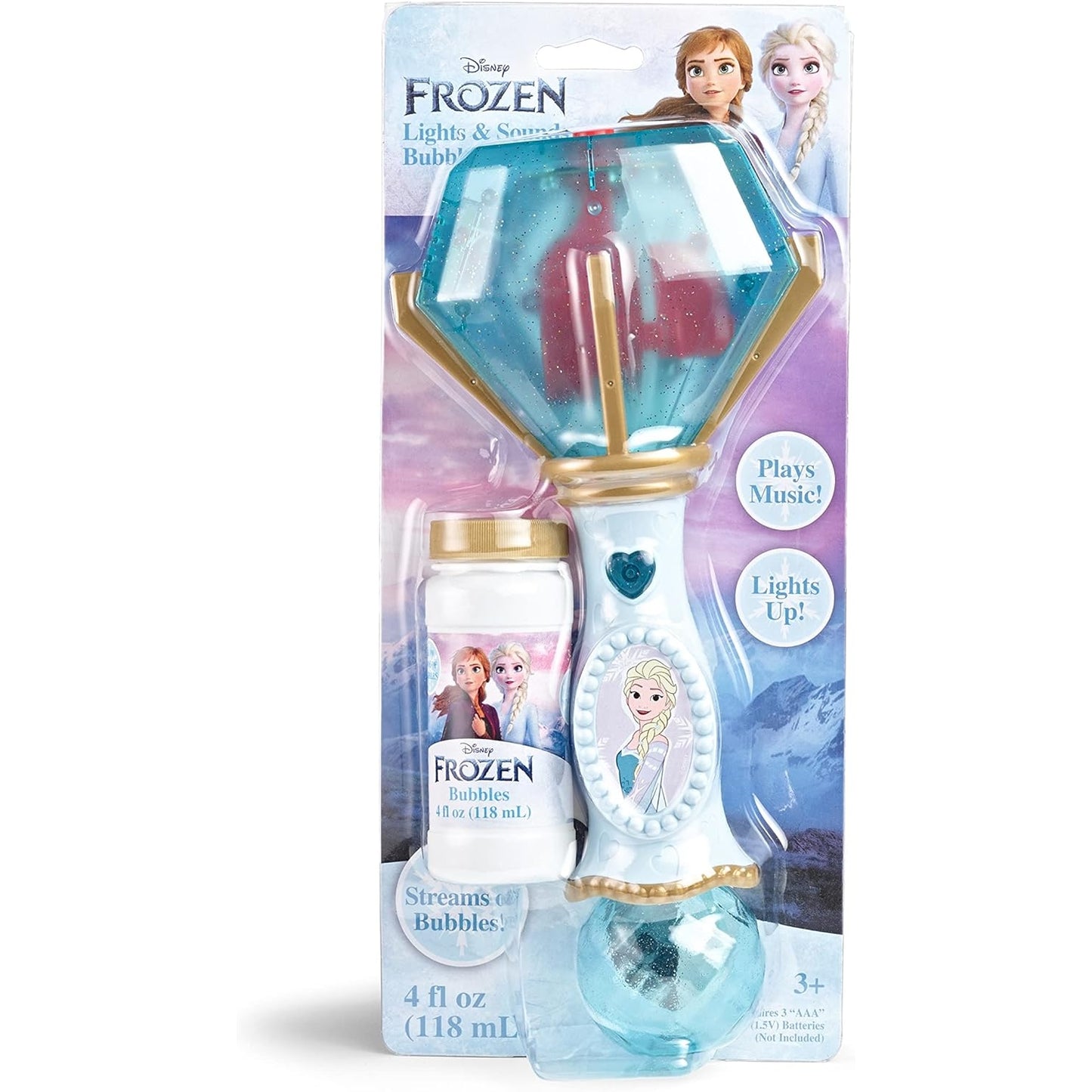 Little Kids Cocomelon Light and Sound Musical Bubble Wand, includes Bubble Solution - Medaid