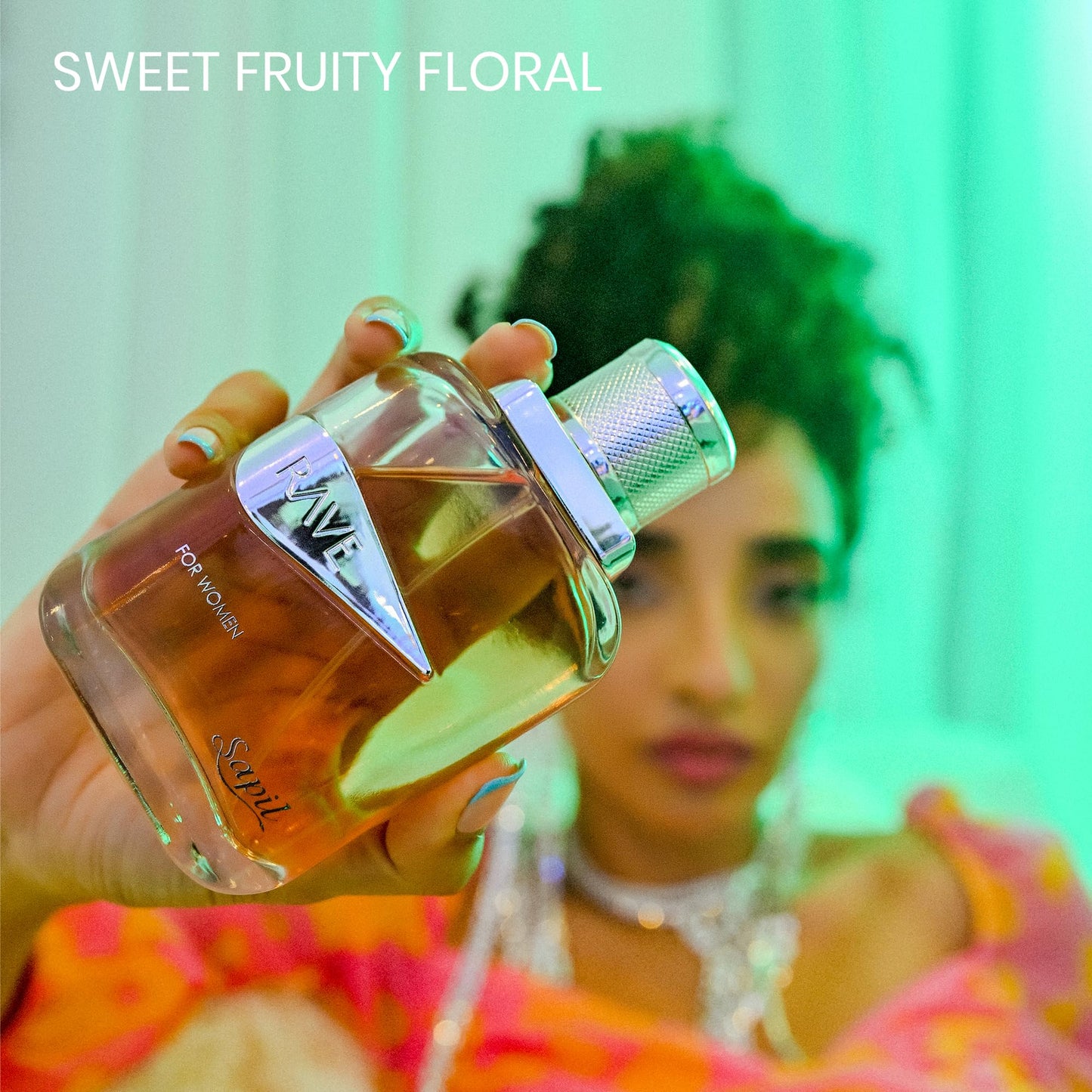 Sapil Rave Perfume for Women – Eau de Parfum, 3.4 Oz (100 ml) Dubai Perfume with Sweet Fruity Floral Scent (Plum, Iris, Saffron, Bulgarian Rose, Amber) – Arabic Parfum for Daily Wear & Gift - Medaid International