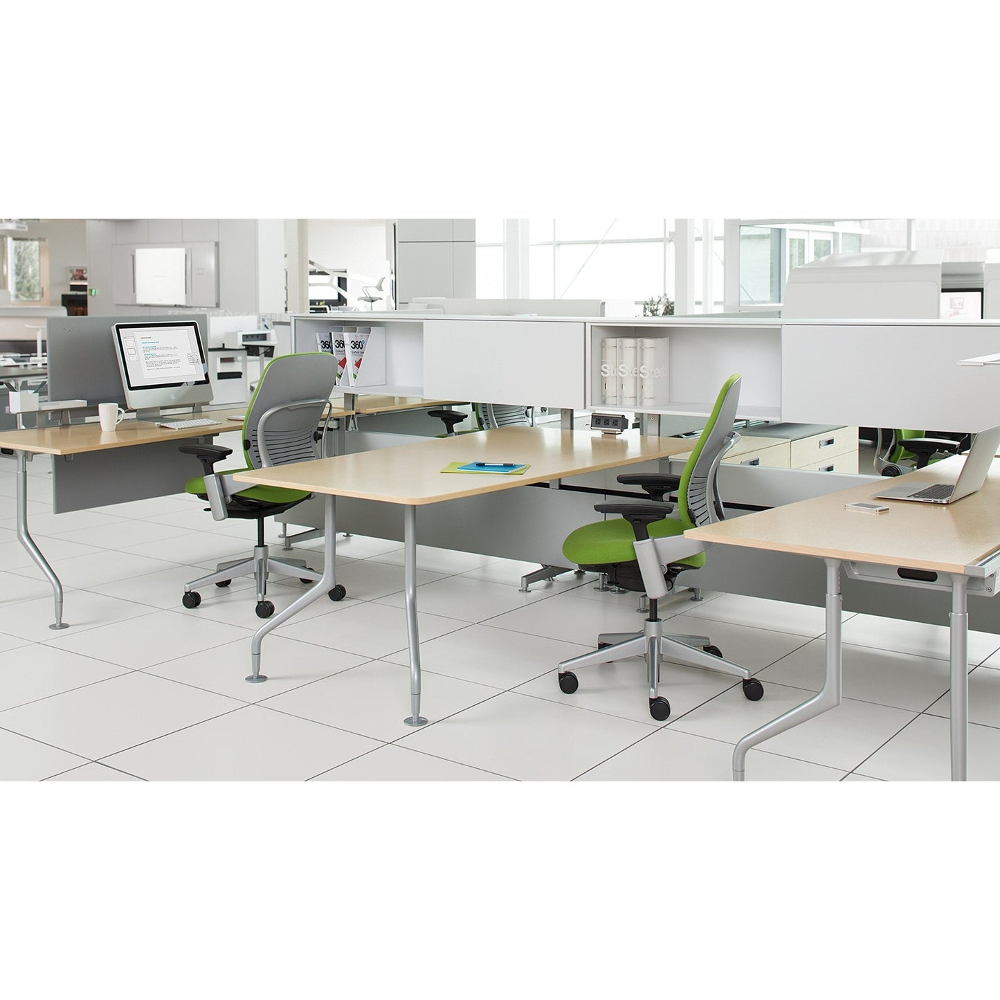 Steelcase Leap Office Chair, Black Frame and Buzz2 Navy Fabric - Medaid International