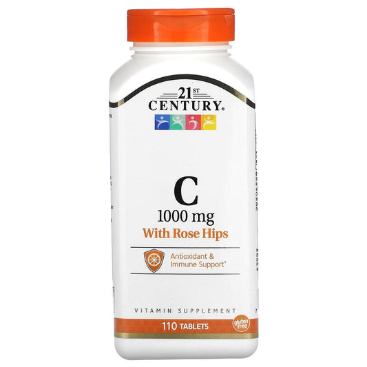 21st Century, Vitamin C with Rose Hips, 1,000 mg, 110 Tablets - Medaid International