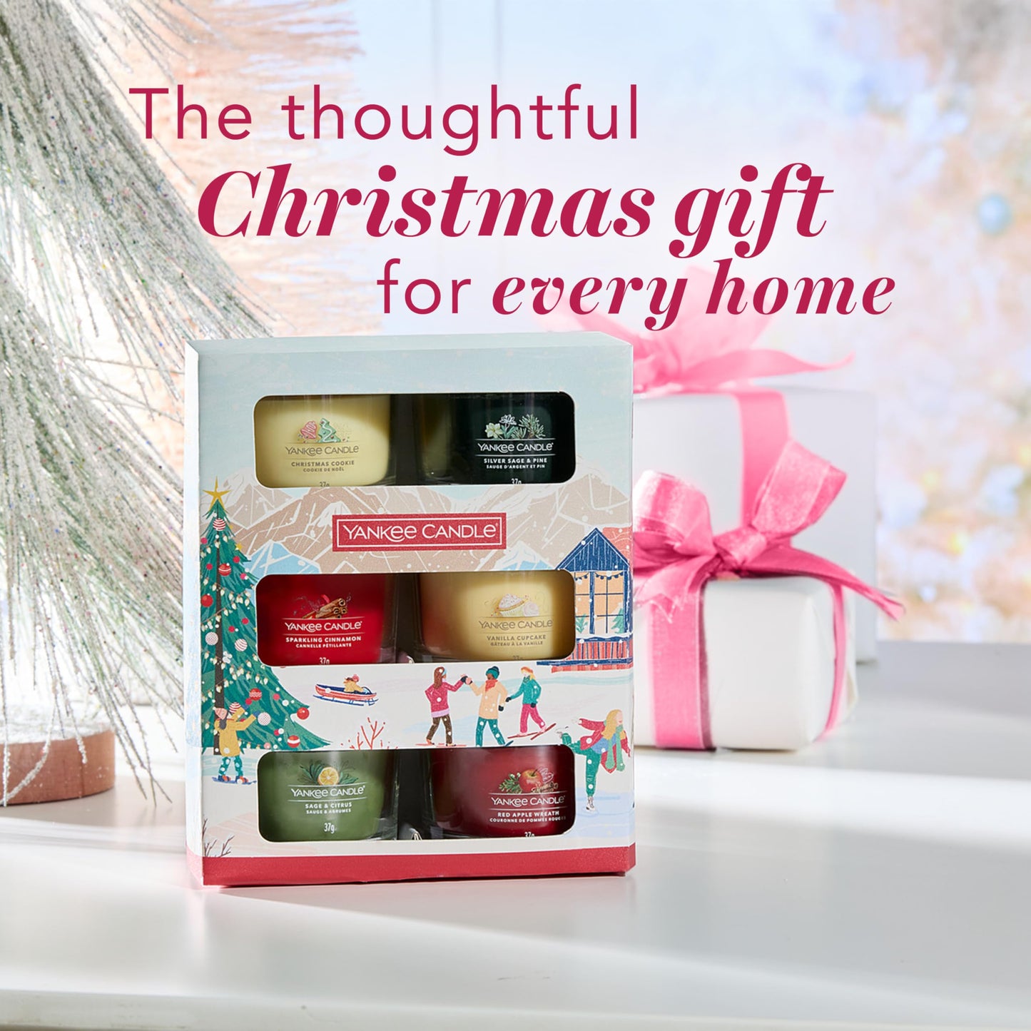 Yankee Candle Christmas Scented Candles Gift Set, 6 Filled Mini Votive Candles, Après Ski Collection, Perfect Christmas Gifts for Women - Medaid International