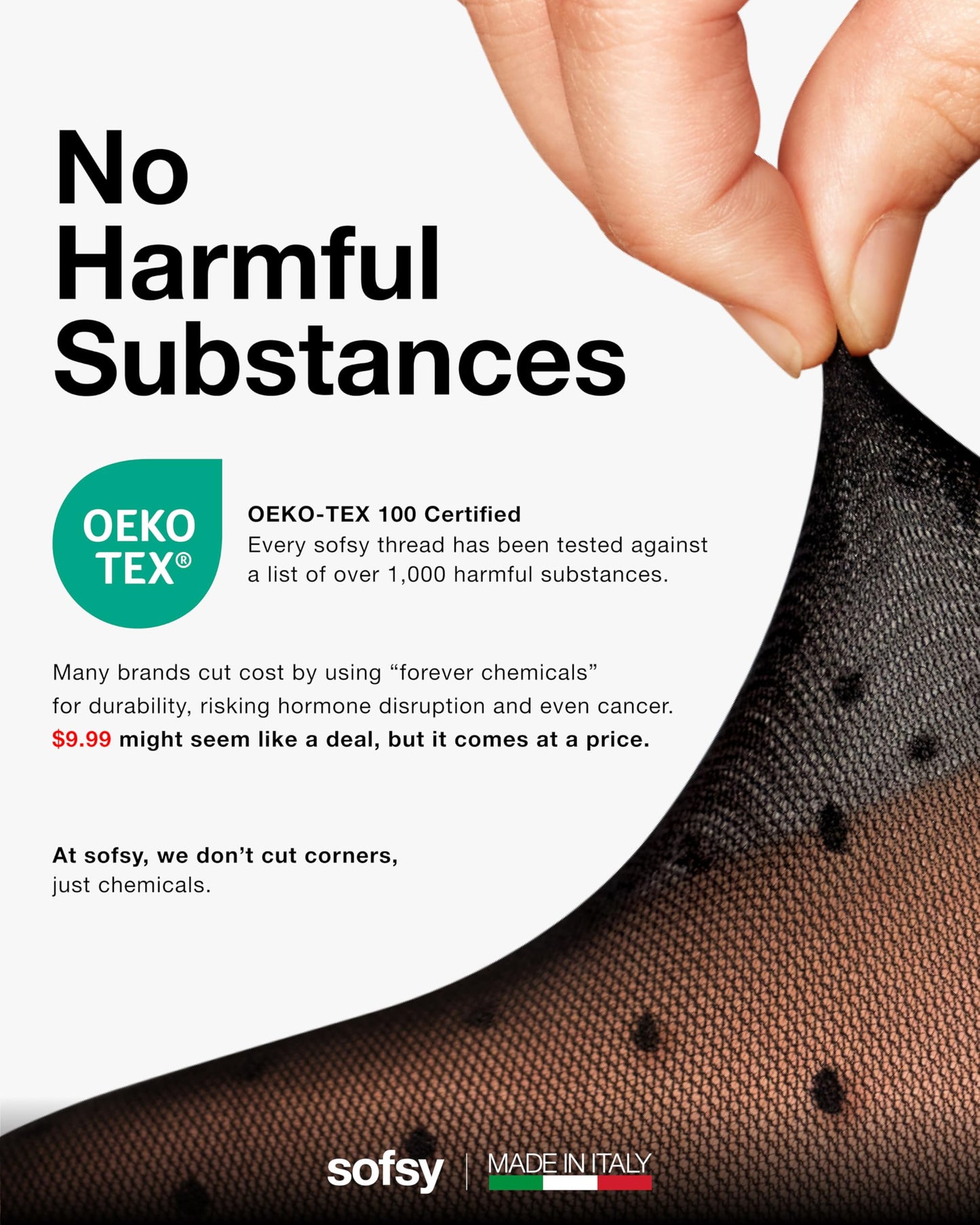sofsy Breathable Polka Dot Hosiery Women – Italian 100% Oeko-Tex Certified Sheer Tights with Decorative Pattern | Black Stockings – XL - Medaid International