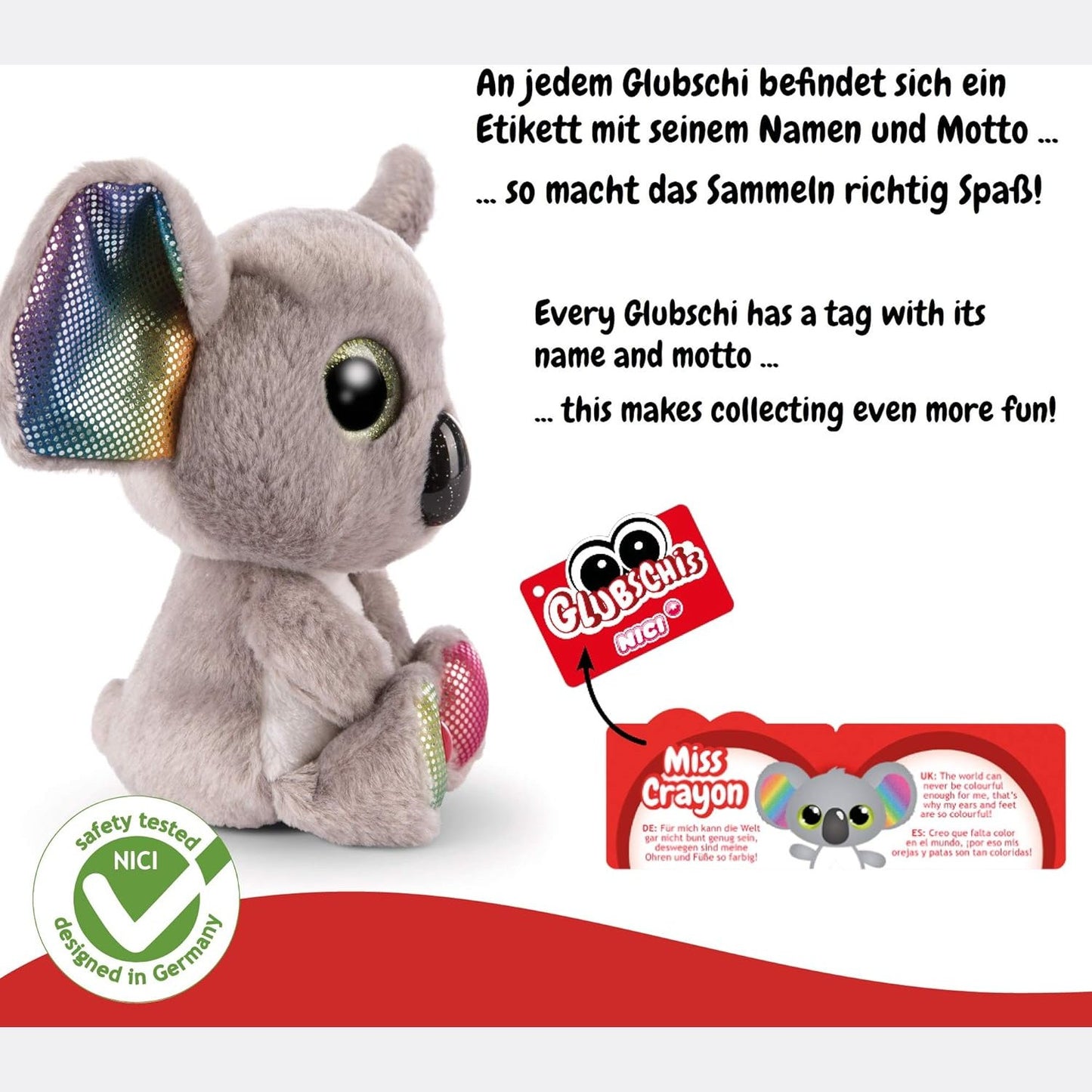Cuddy Soft Toy Glubschis Koala Miss Crayon 15cm - Medaid International