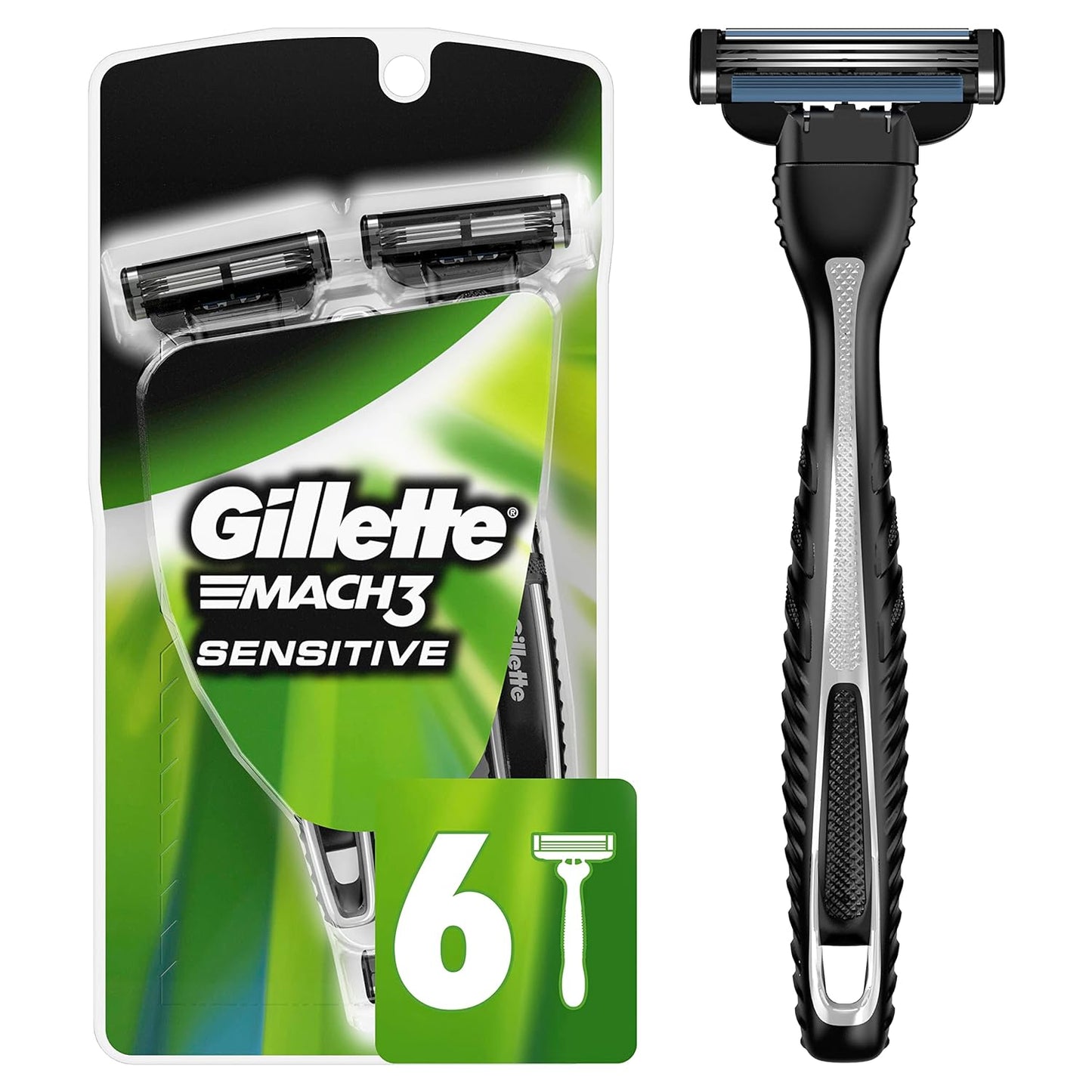 Gillette Series 3X Action Shave Gel, Sensitive Twin Pack, 7 Oz (Pack of 2) - Medaid International