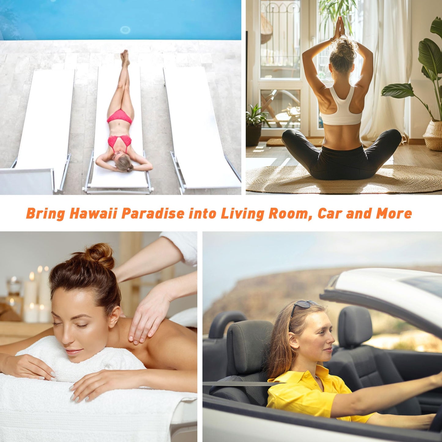 Hawaii Fragrance Oil, ESSLUX 6x10ml Essential Scented Oils Set, Candle Making Scents, Soap Making, Laundry, Diffuser Oil Fresh Scents for Spring Summer, Ocean Breeze, Beach Coconut - Medaid International