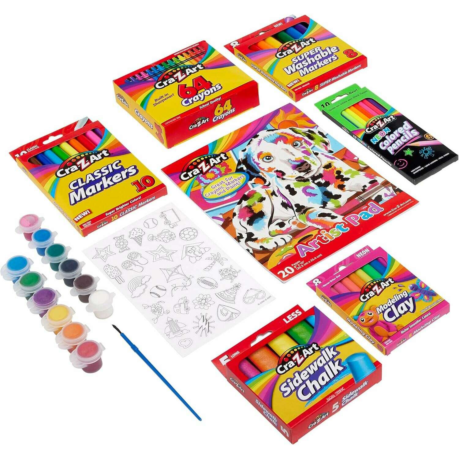 Ultimate Art Extravaganza Art Tub Packed with 135+ Pieces - Medaid International