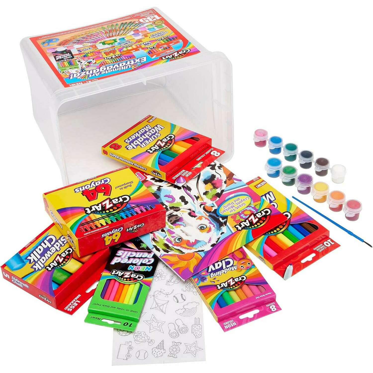 Ultimate Art Extravaganza Art Tub Packed with 135+ Pieces - Medaid International